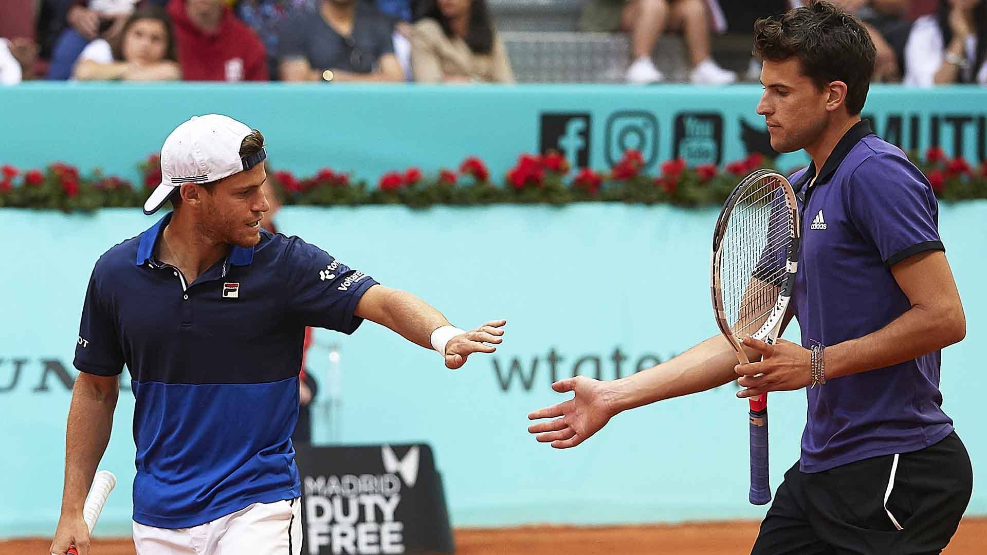 Diego Schwartzman and Dominic Thiem advance to their second tour-level final of the season at the Mutua Madrid Open.