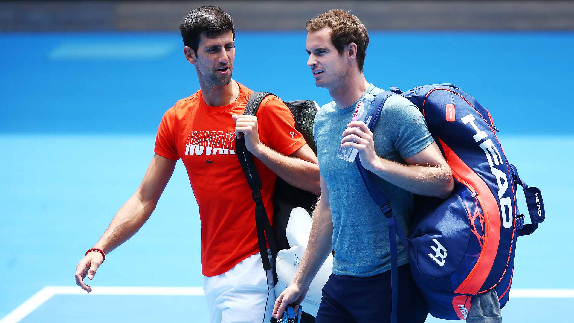 Ahead of the 2019 Australian Open, long-time rivals Novak Djokovic and Murray trained together