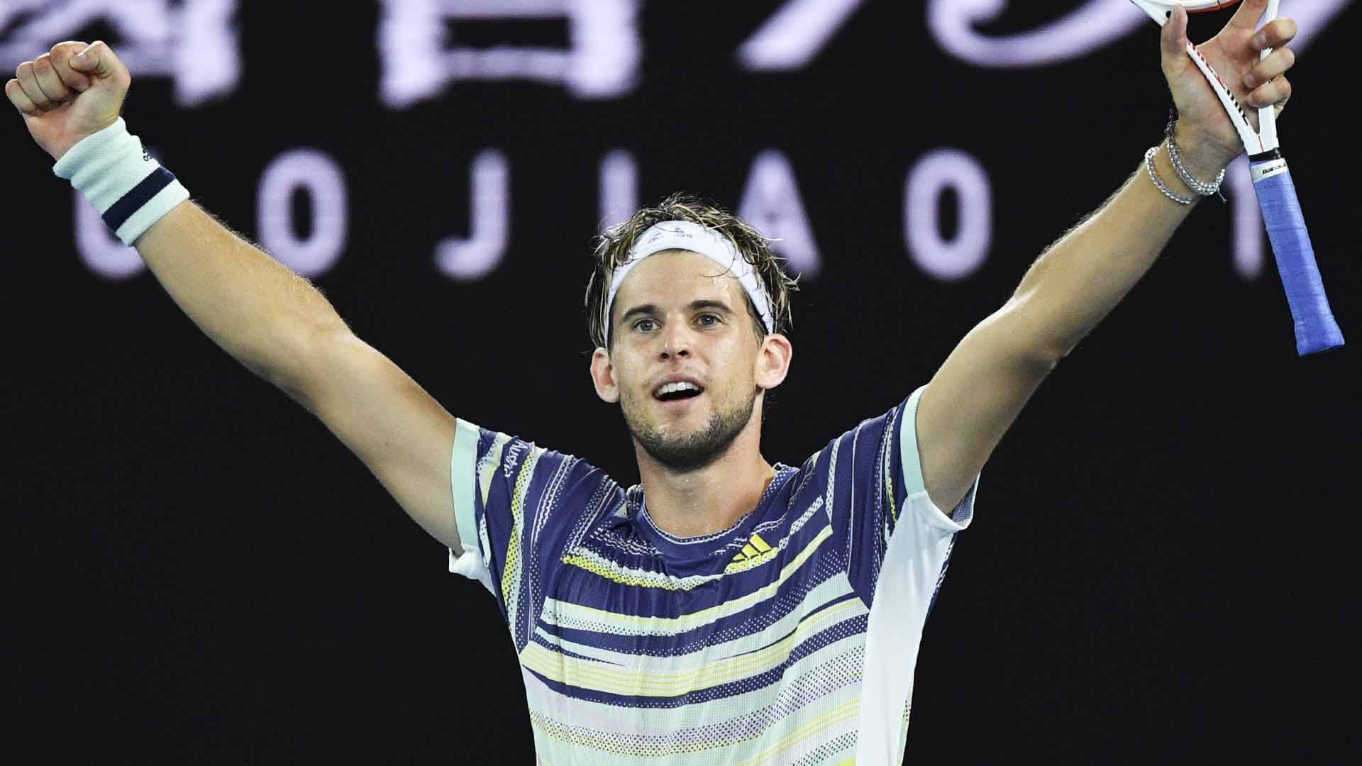 Dominic Thiem beats Rafael Nadal for the first time at a Grand Slam to reach his maiden Australian Open semi-final.
