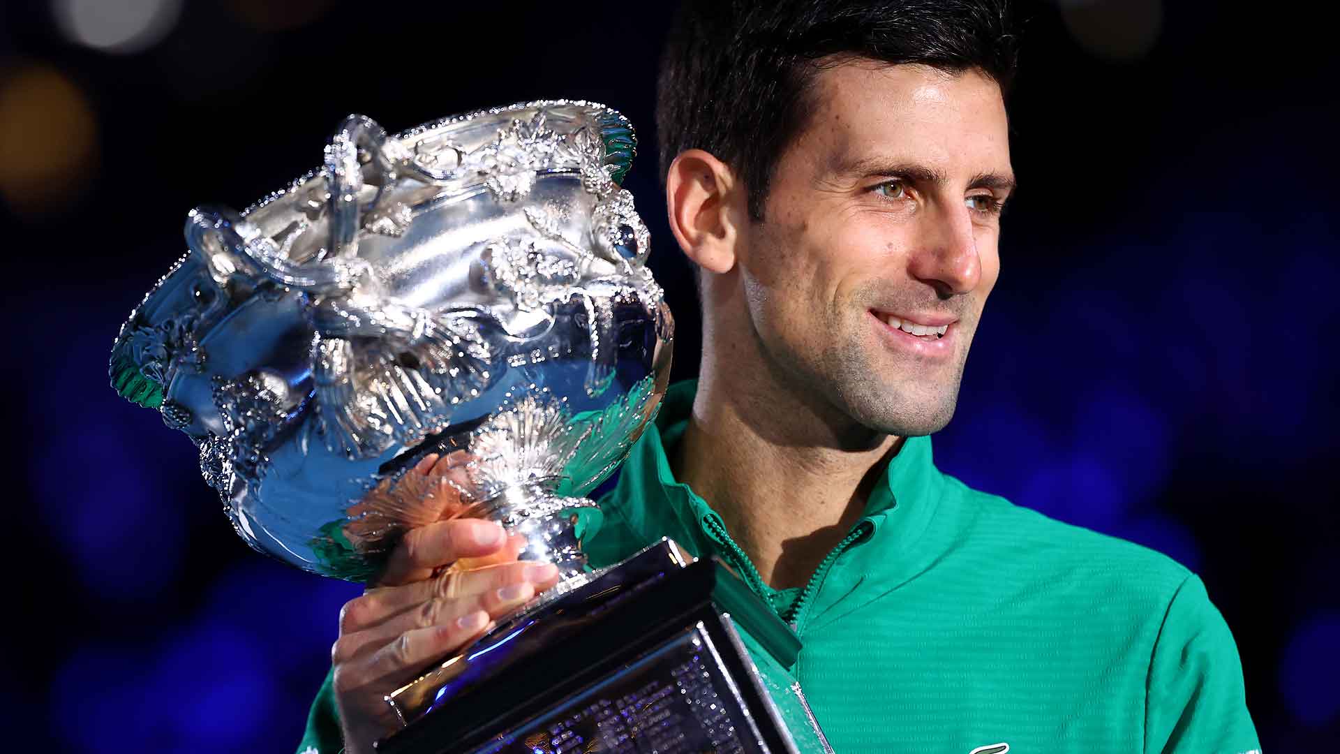 Novak Djokovic celebrates capturing a record eighth Australian Open crown on Sunday with victory over Dominic Thiem.