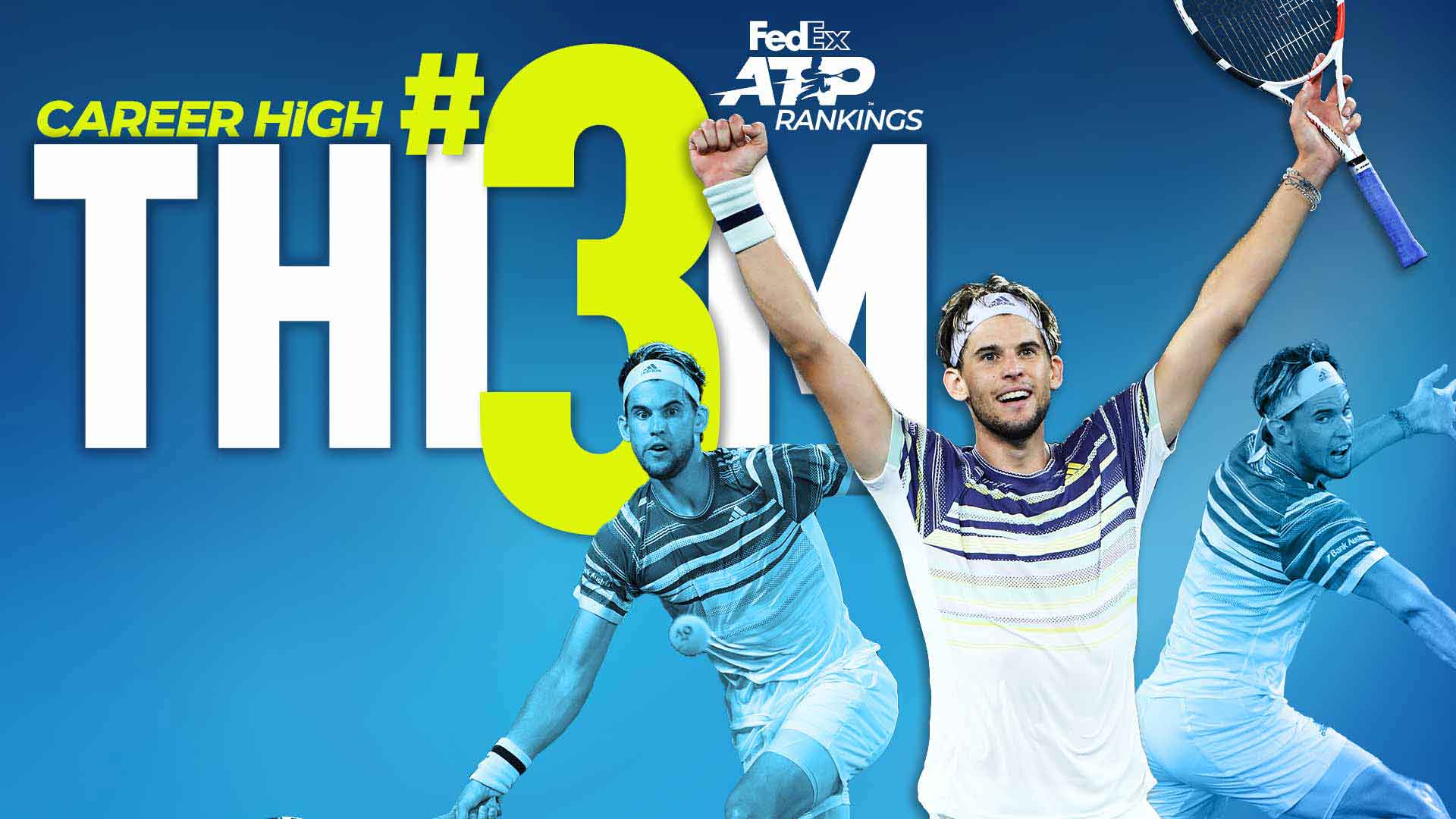 svært kit Putte Dominic Thiem Rises To Career-High No. 3 In FedEx ATP Rankings | ATP Tour |  Tennis