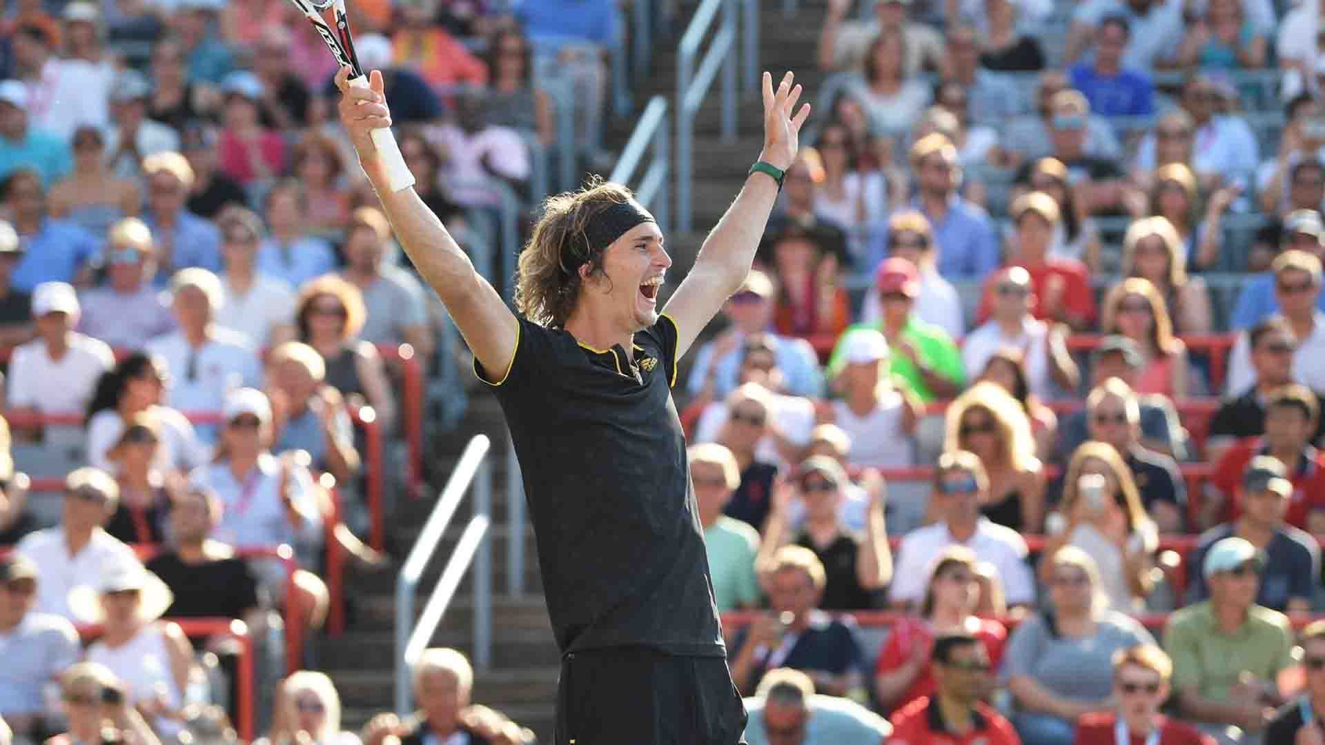 <a href='/en/players/alexander-zverev/z355/overview'>Alexander Zverev</a> beats <a href='/en/players/roger-federer/f324/overview'>Roger Federer</a> in straight sets to win his maiden Coupe Rogers title.