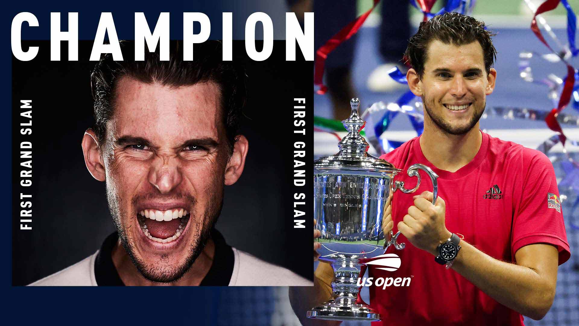 Dominic Thiem defeats Alexander Zverev in a five-set US Open final to clinch his first Grand Slam title.