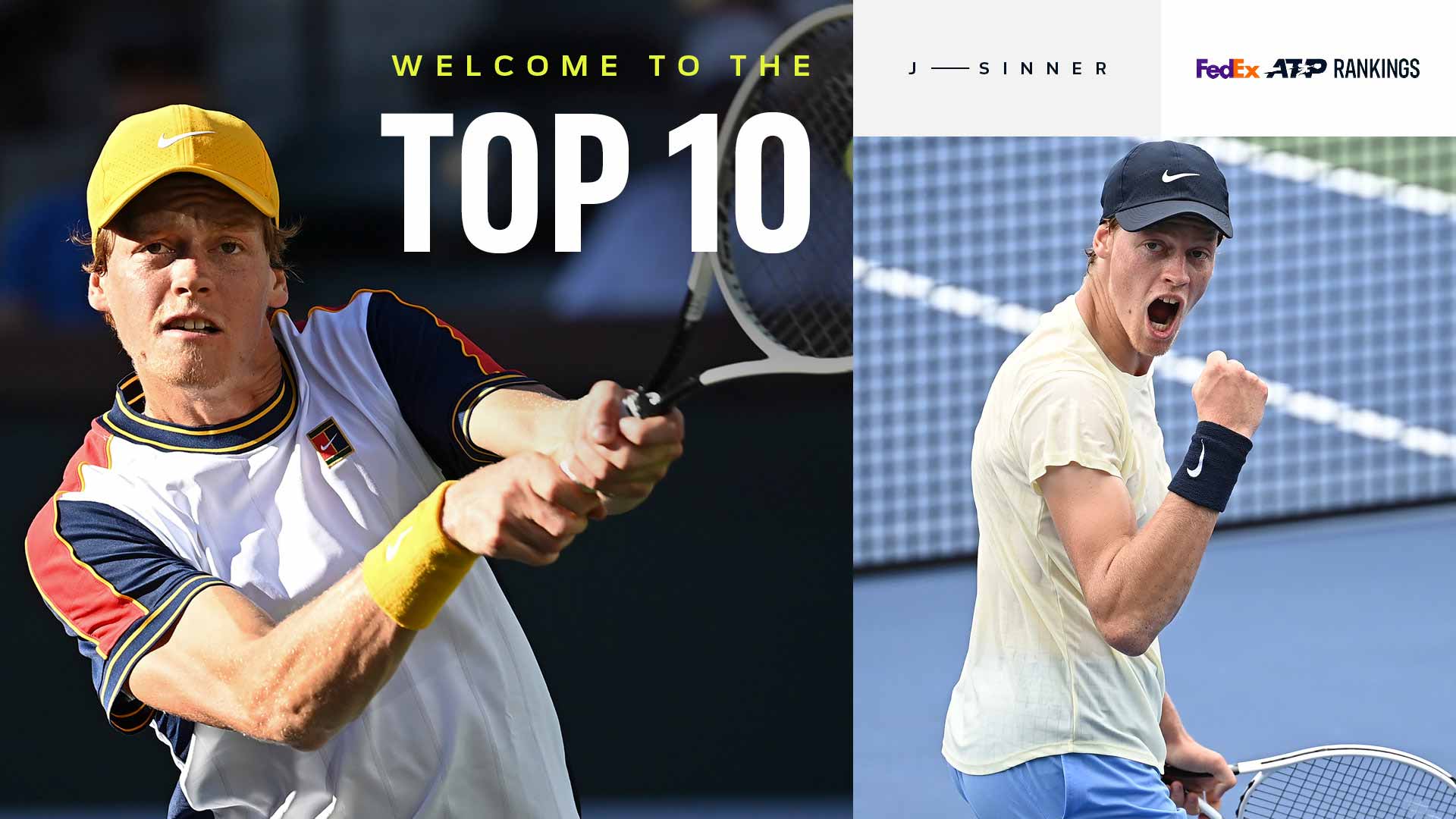 Shining Jannik Sinner Storms Into Top 10 ATP Tour Tennis
