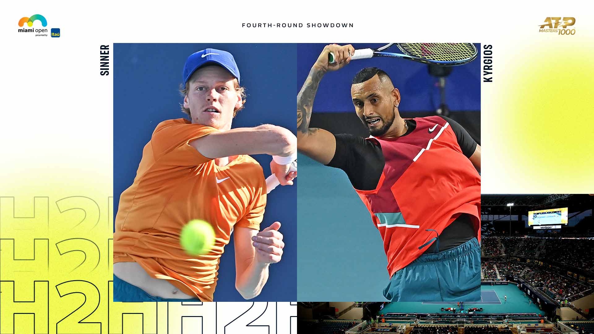 Jannik Sinner and Nick Kyrgios Collide At Miami Open Day 7 Preview and Schedule ATP Tour Tennis