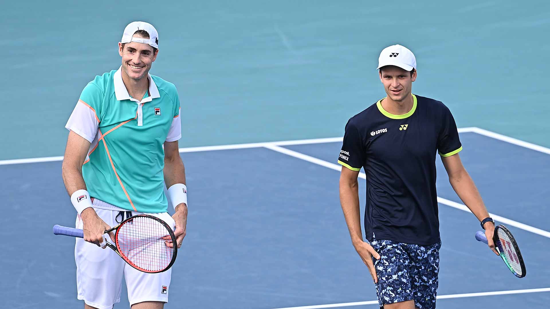 Hubert Hurkacz/John Isner Take Out Rajeev Ram/Joe Salisbury In Miami ATP Tour Tennis