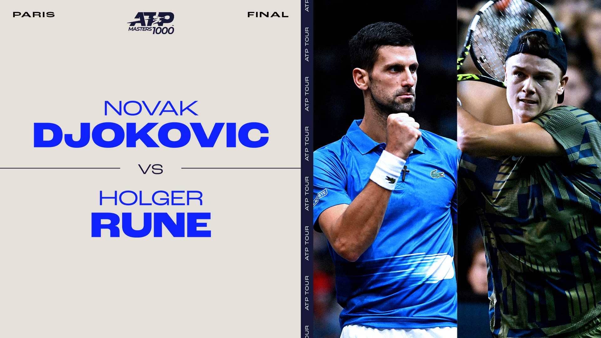 Rune, On Brink Of Top 10, Faces Djokovic In Paris Final ATP Tour Tennis