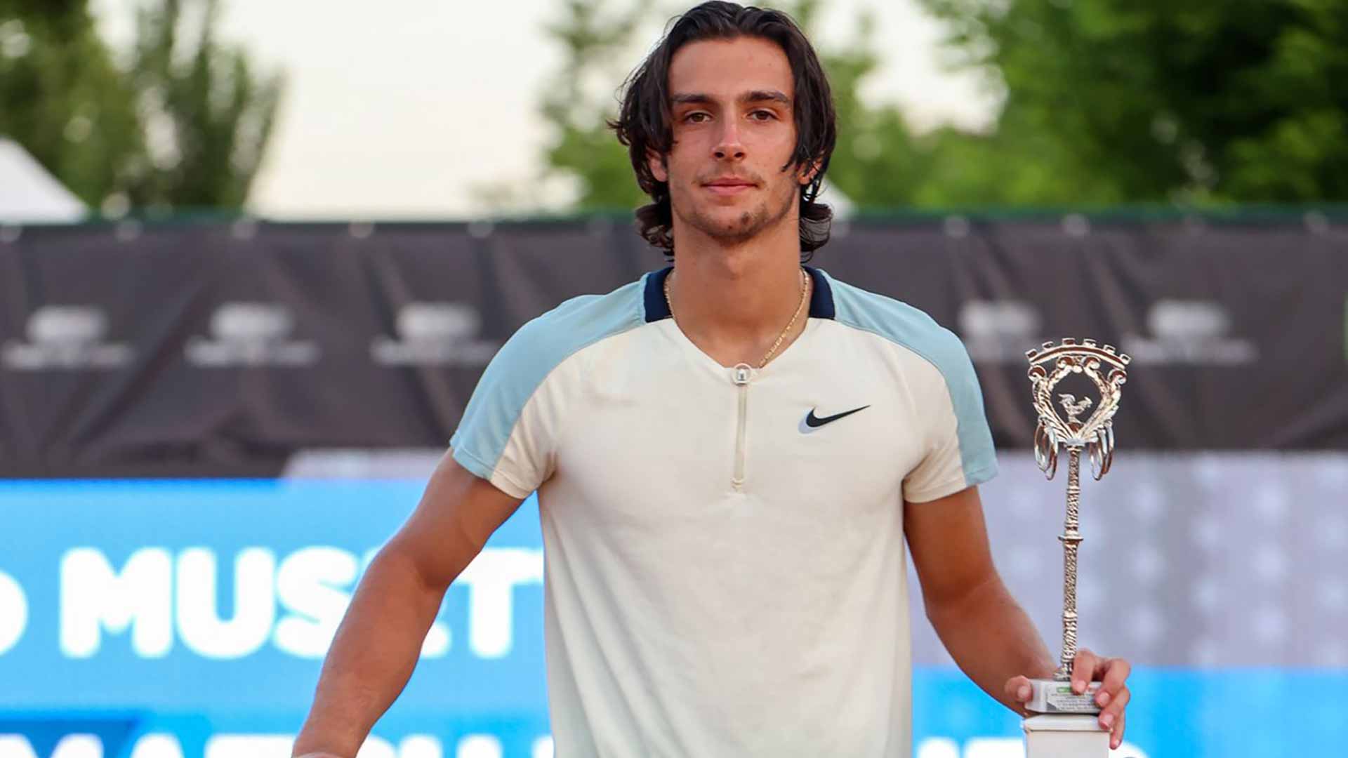 <a href='https://www.atptour.com/en/players/lorenzo-musetti/m0ej/overview'>Lorenzo Musetti</a> is crowned champion at the 2022 Forli-6 Challenger.