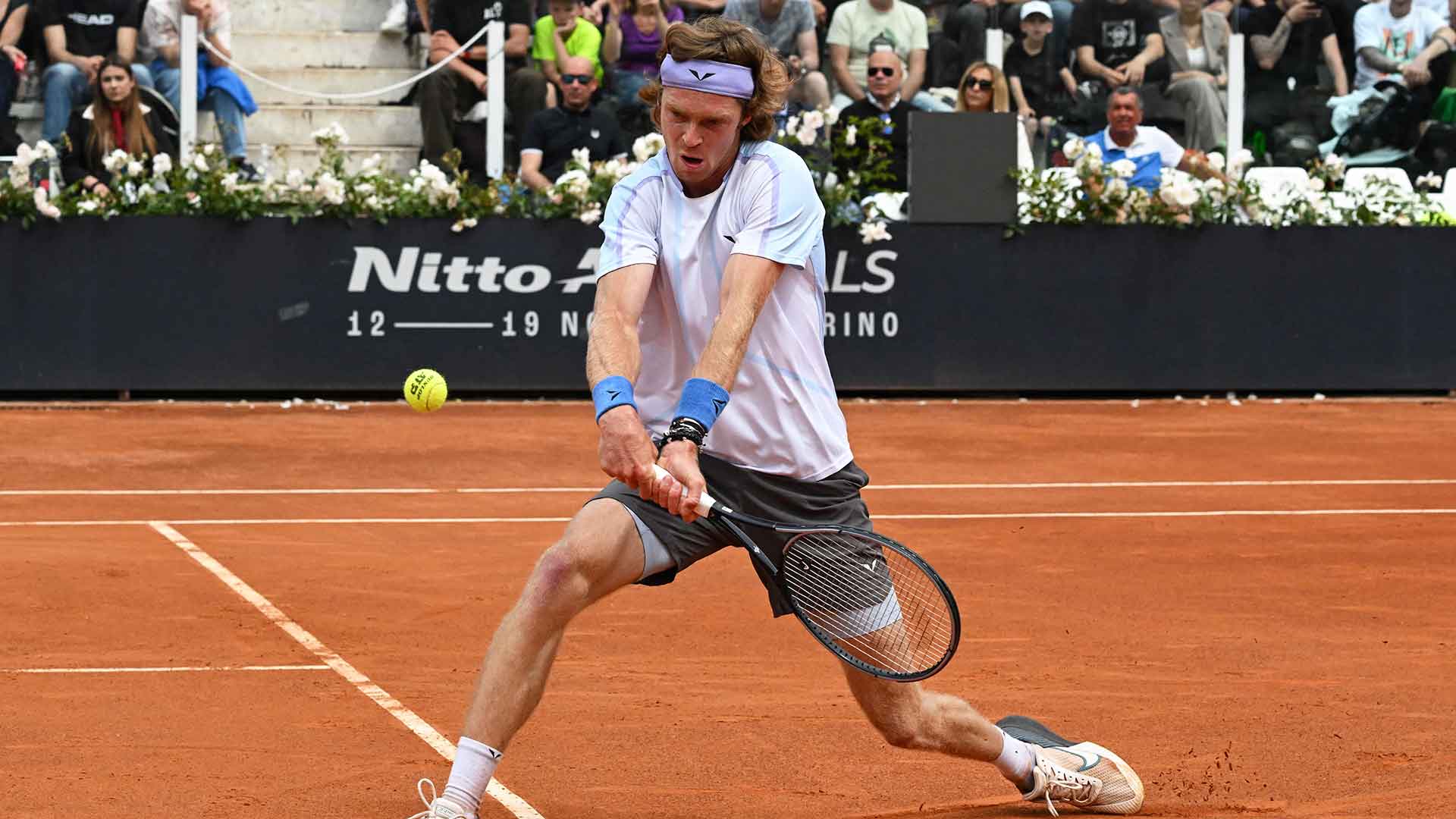 Andrey Rublev Advances In Rome ATP Tour Tennis