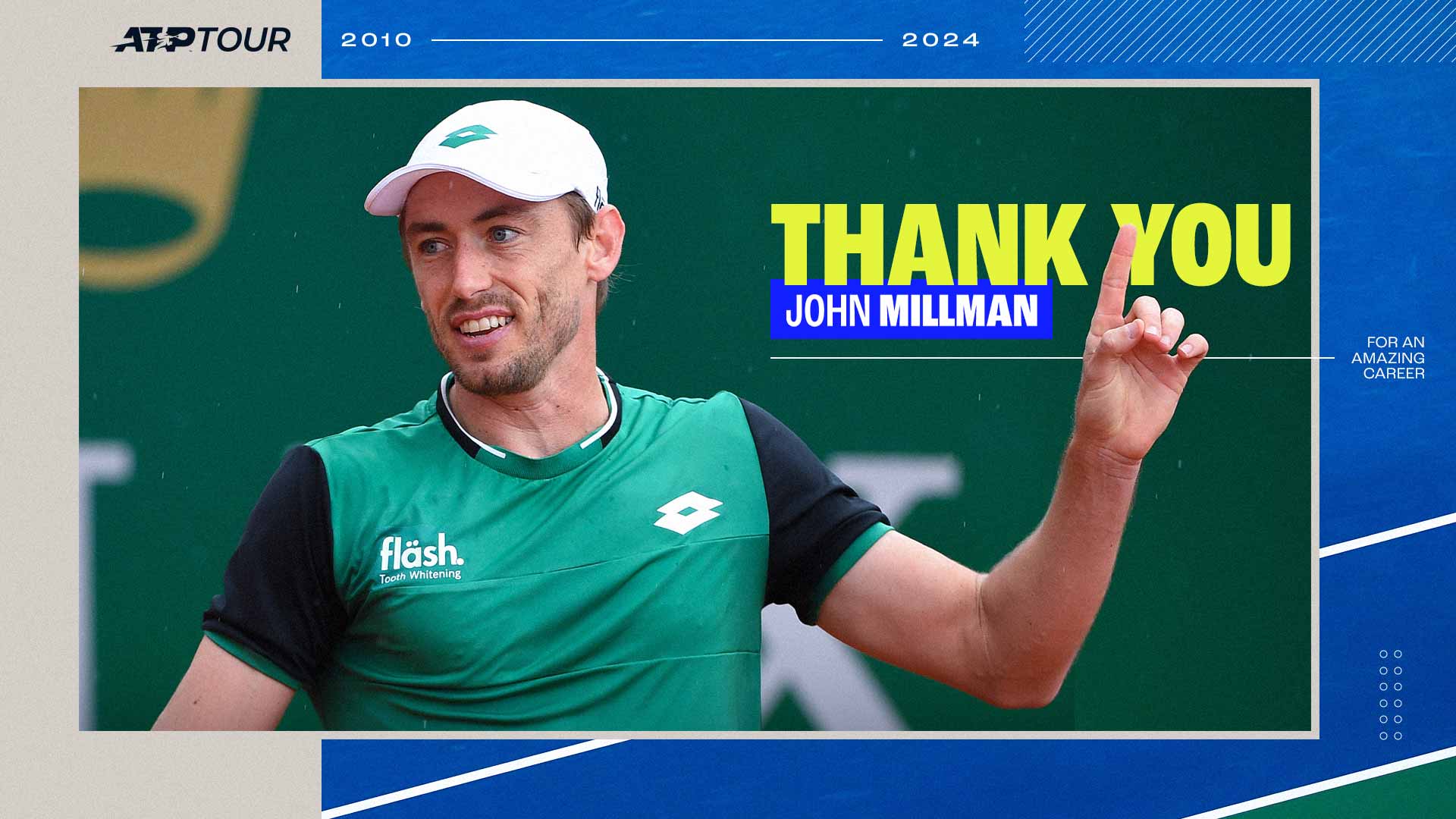 John Millman reached a career-high No. 33 in the Pepperstone ATP Rankings.