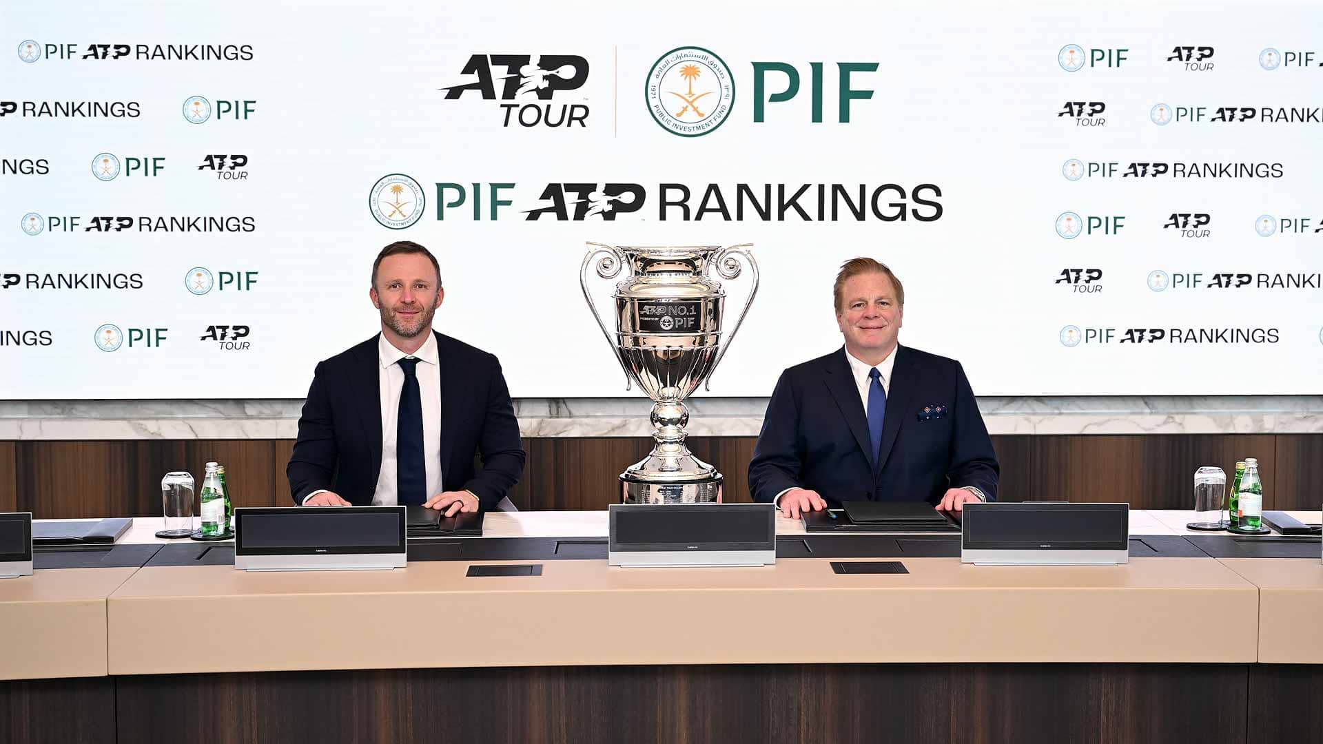 Massimo Calvelli, ATP CEO & Kevin Foster, Head of Corporate Affairs, PIF.