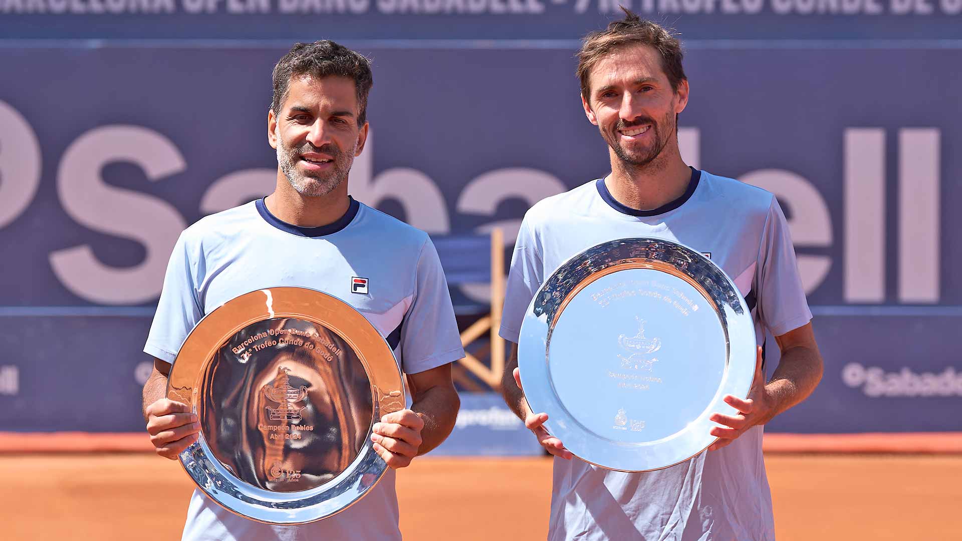 Maximo Gonzalez and Andres Molteni celebrate their second title of the season Sunday in Barcelona.