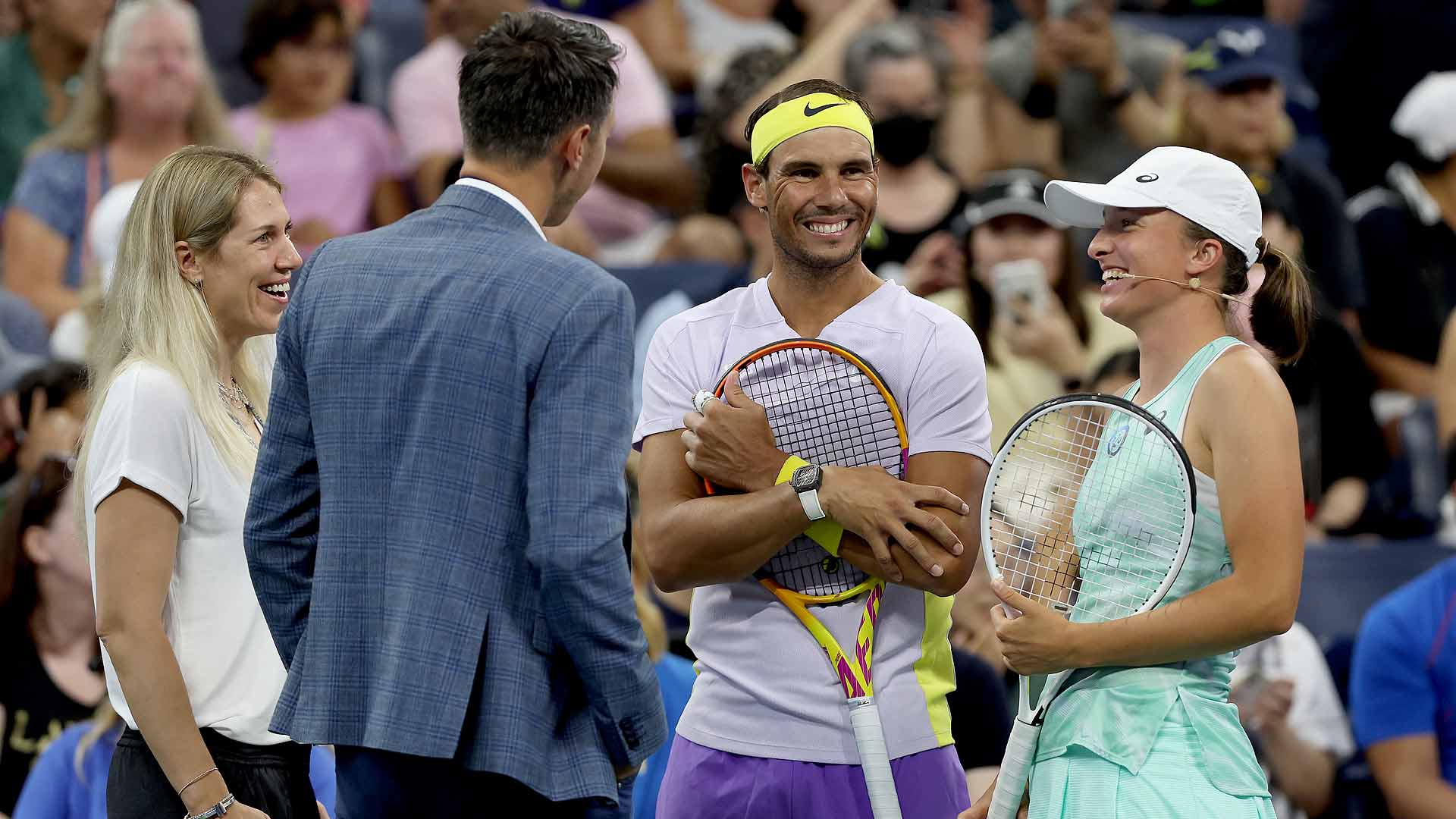 Olga Savchuk, Sergiy Stakhovsky, Rafael Nadal and Iga Swiatek