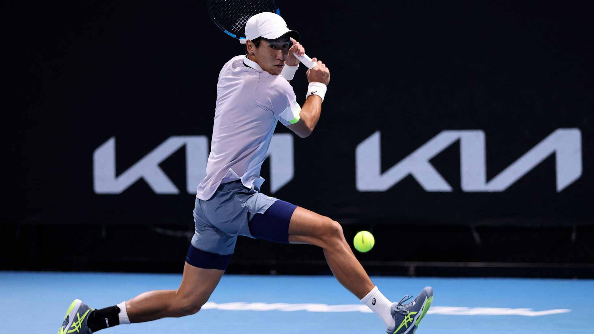 Yosuke Watanuki made his Grand Slam debut as a qualifier at the 2023 Australian Open.