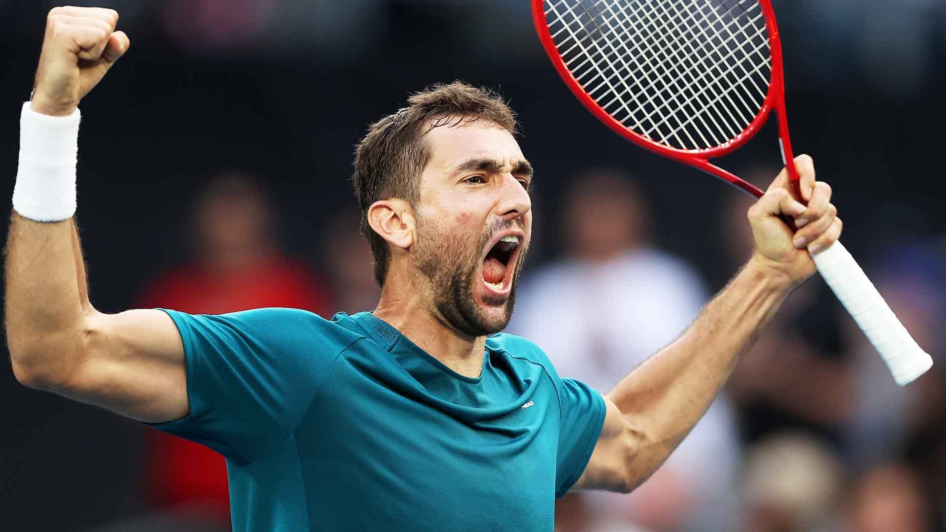 Marin Cilic beats Roberto Bautista Agut in five sets at the Australian Open on Friday.