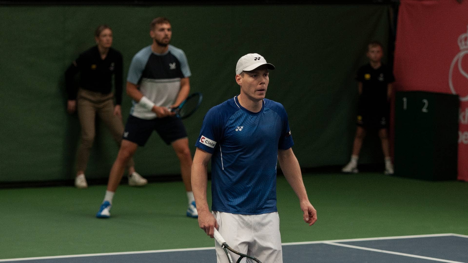 Lloyd Glasspool and Harri Heliovaara save both break points against them in the Stockholm quarter-finals.
