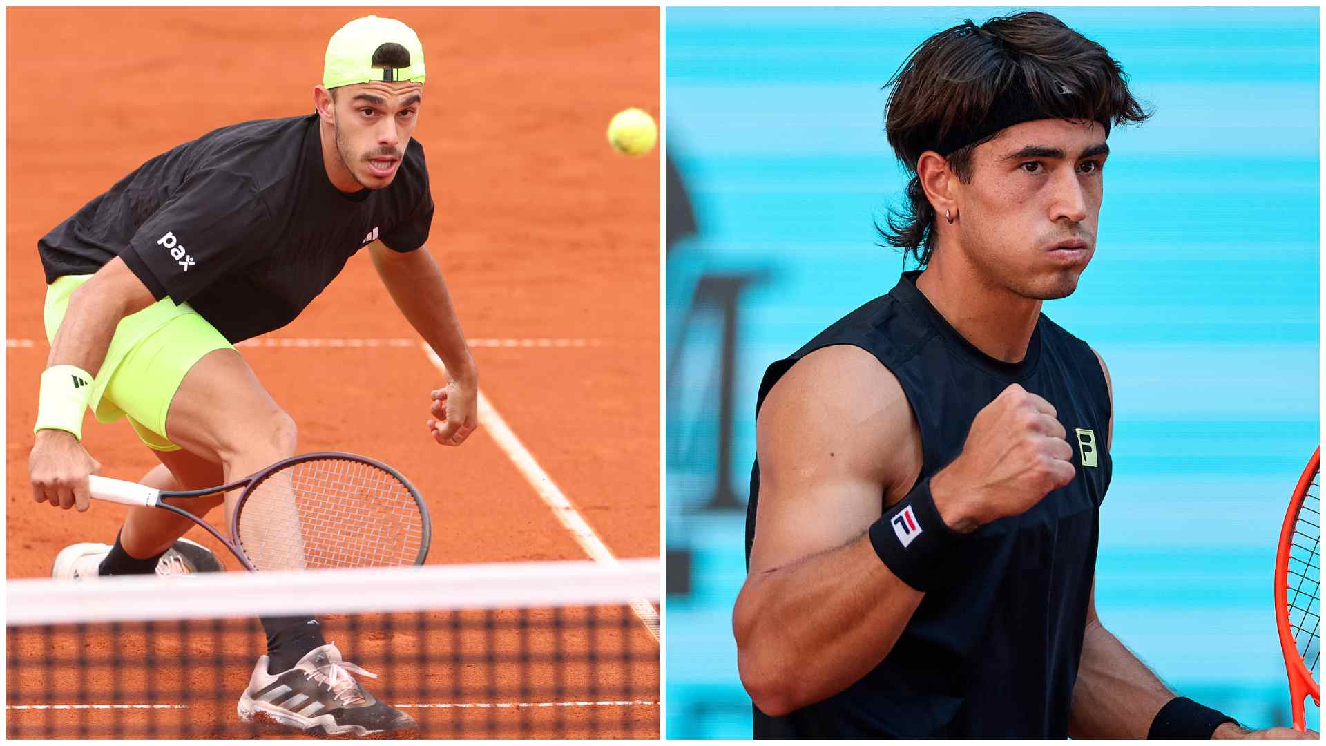 Francisco Cerúndolo y Francisco Comesaña ganaron el viernes en 2ª ronda del Masters 1000 de Madrid.