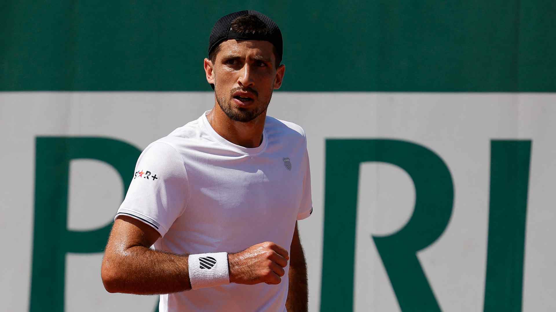 Pedro Cachín durante su segunda participación en un cuadro principal de Roland Garros.