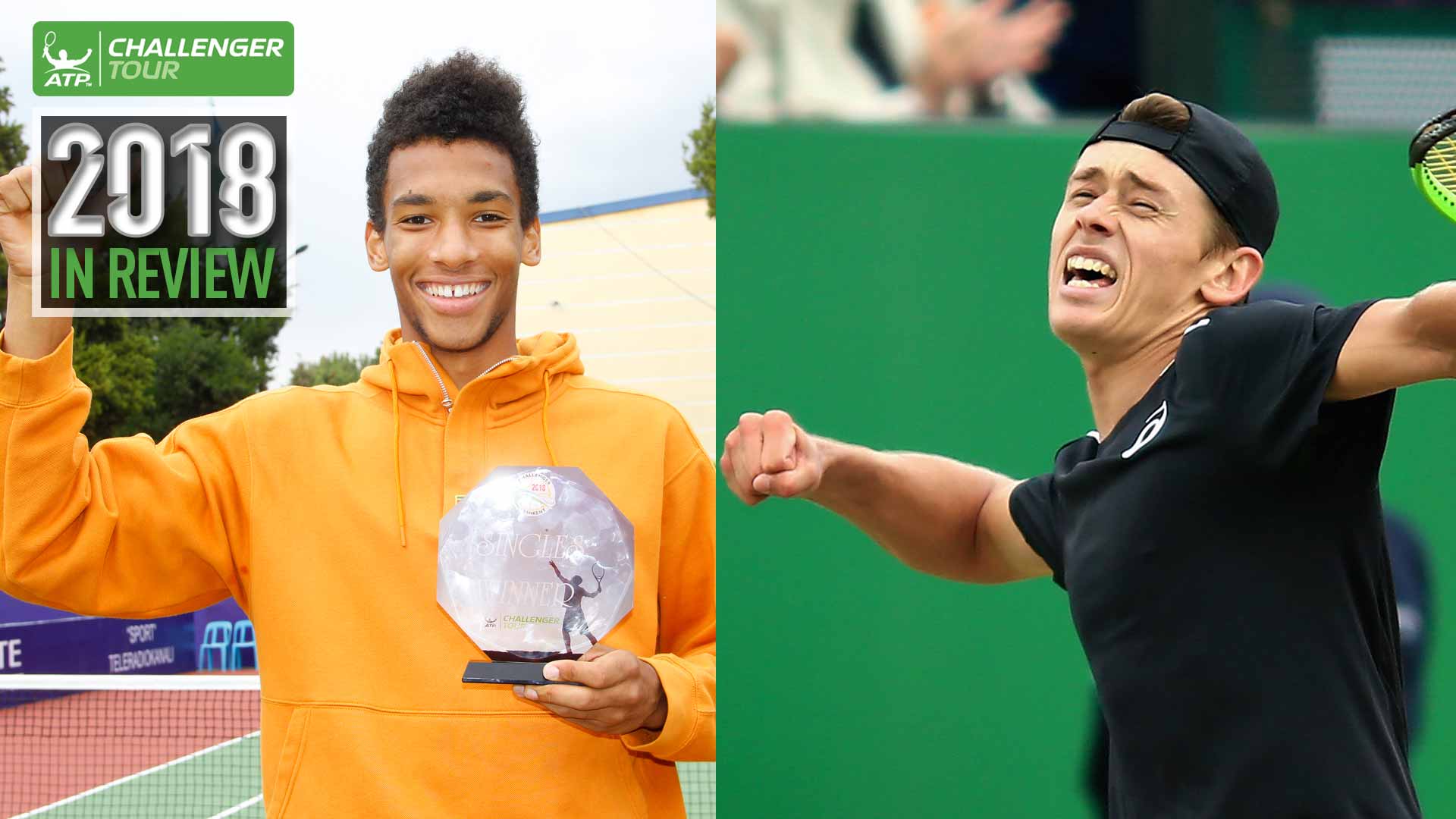 Felix Auger-Aliassime y Alex de Miñaur brillaron en el ATP Challenger Tour en 2018.