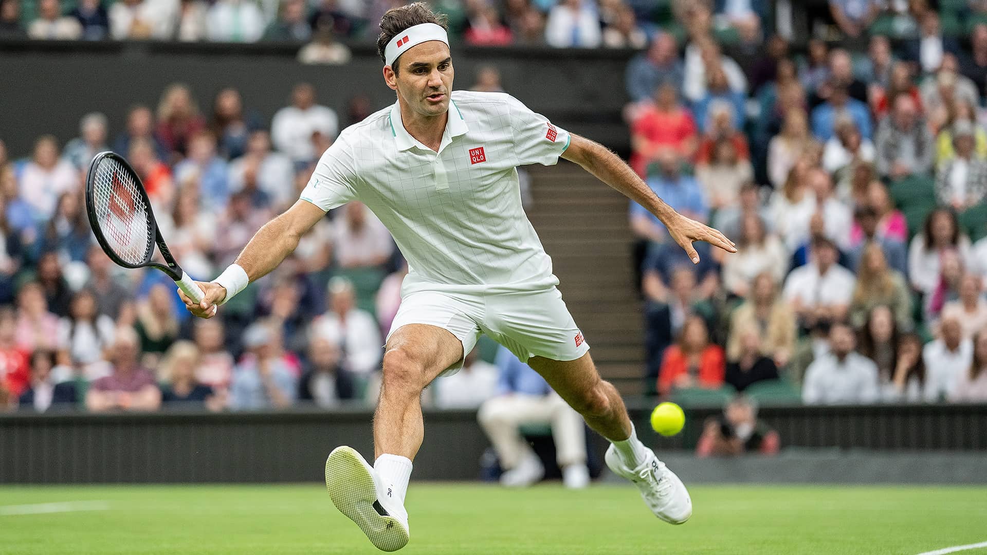 Eight-time champion Roger Federer battles hard against Adrian Mannarino on Tuesday at Wimbledon.