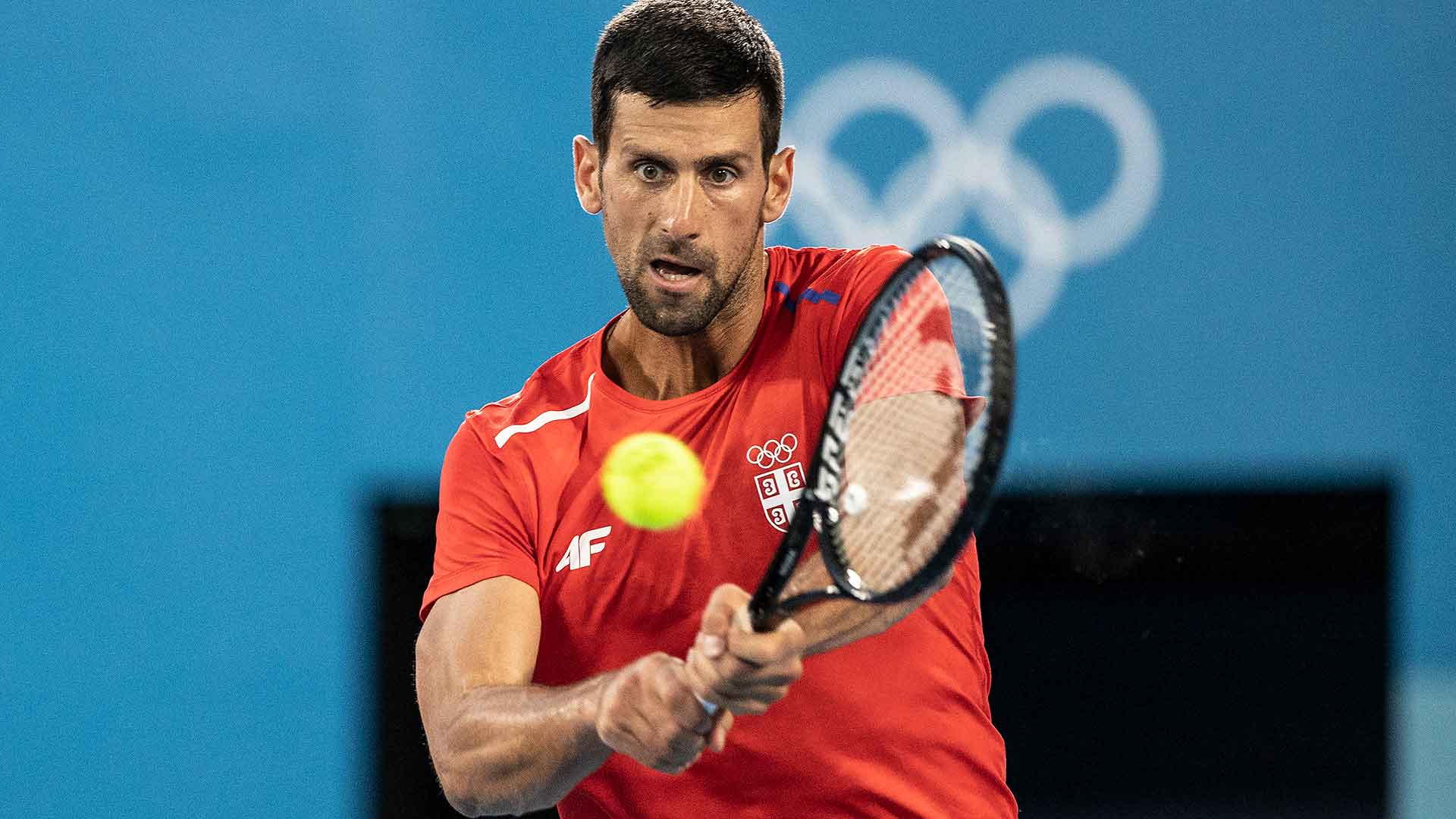 Serbia's Novak Djokovic, winner of three Grand Slam titles this year, prepares for the Tokyo Olympics.