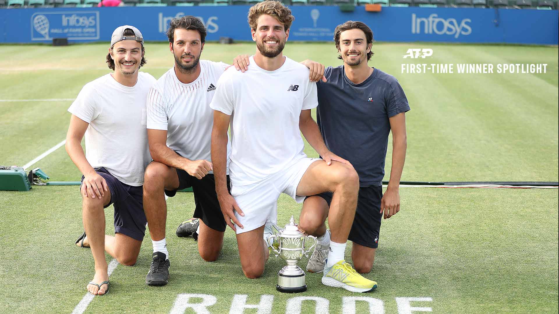 Maxime Cressy celebró en Newport su primer título en el ATP Tour.