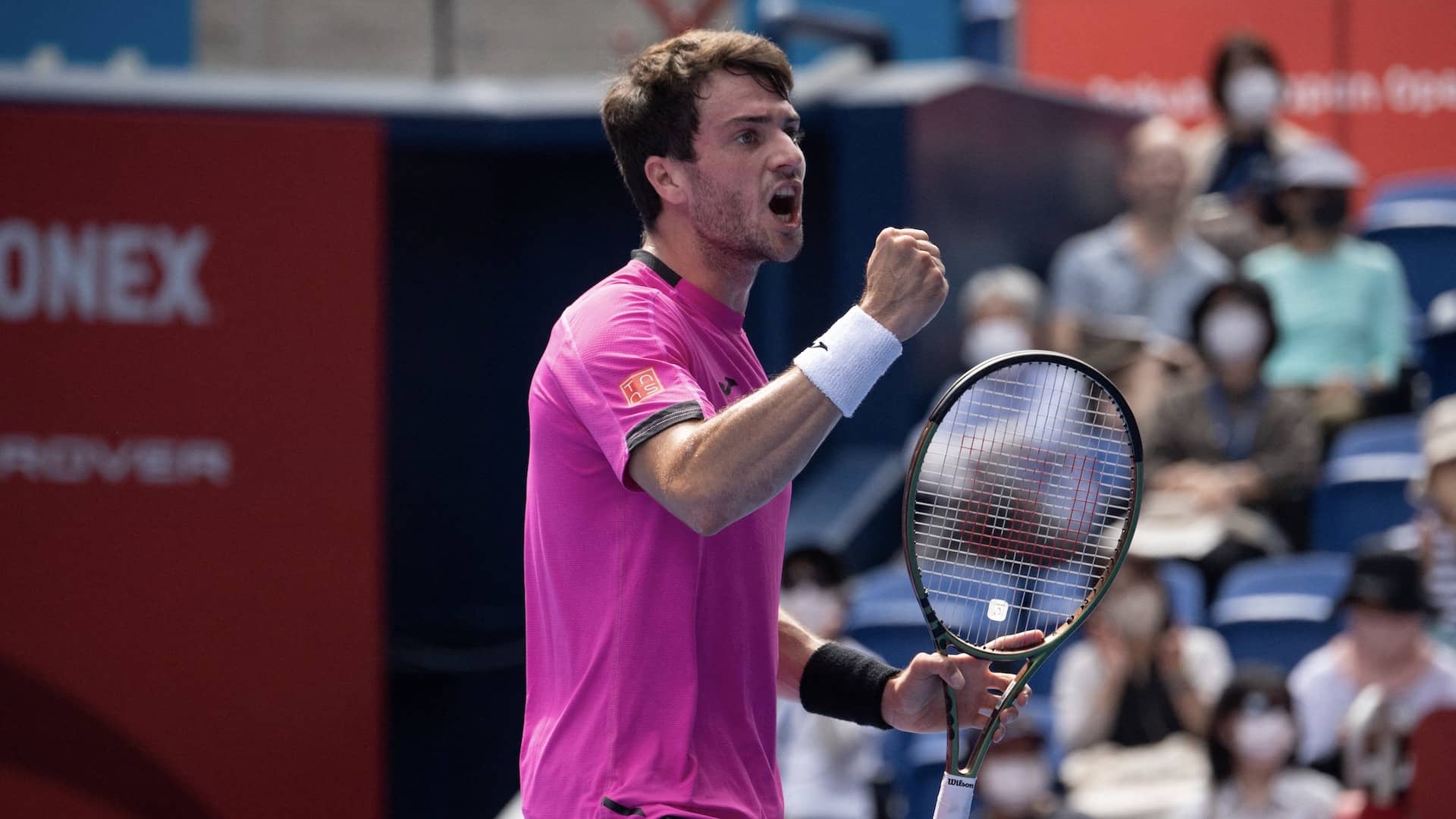 Pedro Martínez supera a Alexei Popyrin en la primera ronda del Rakuten Japan Open Tennis Championships de Tokio.