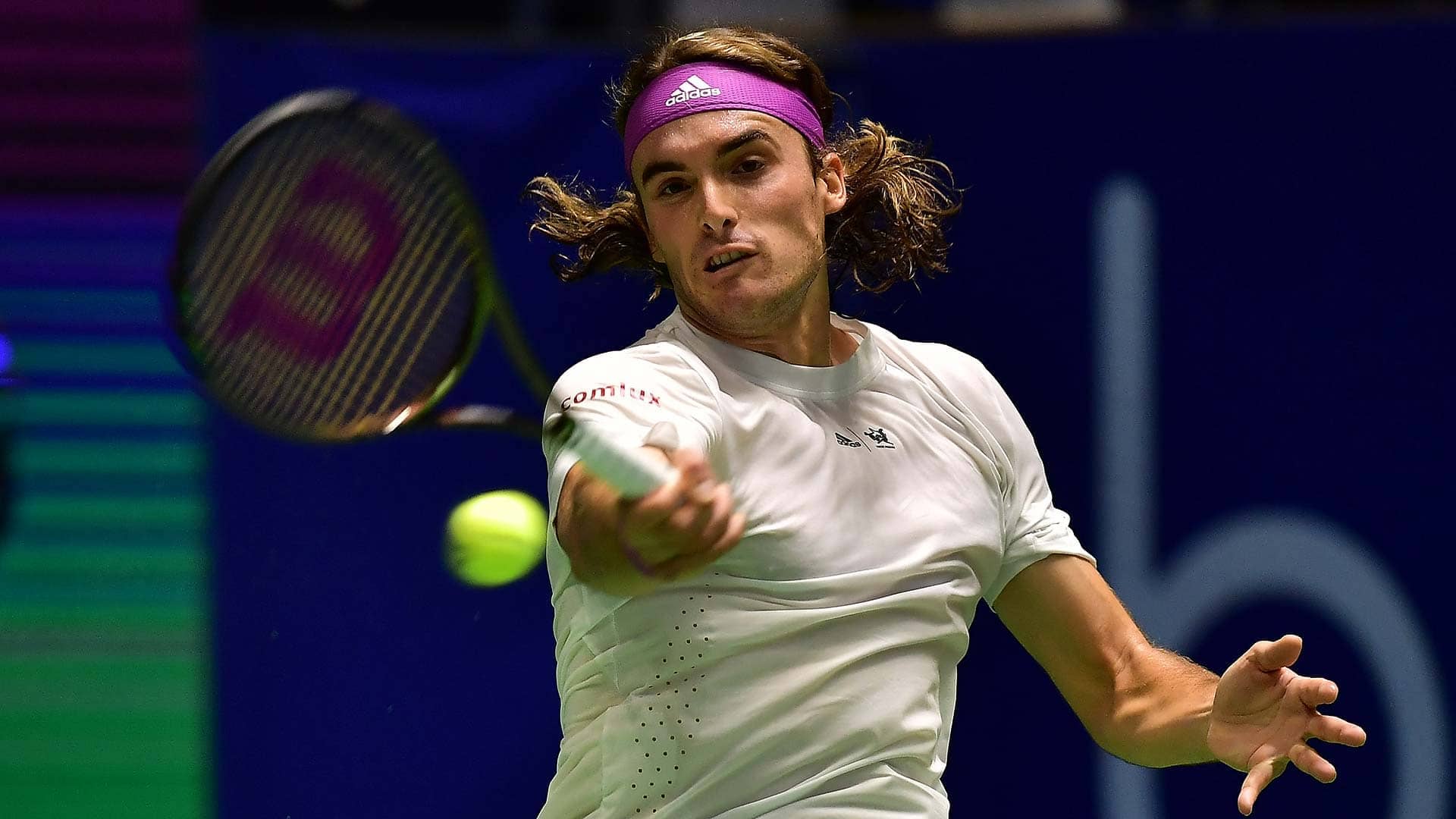 Stefanos Tsitsipas earns his 50th tour-level win of the season on Tuesday in Astana.