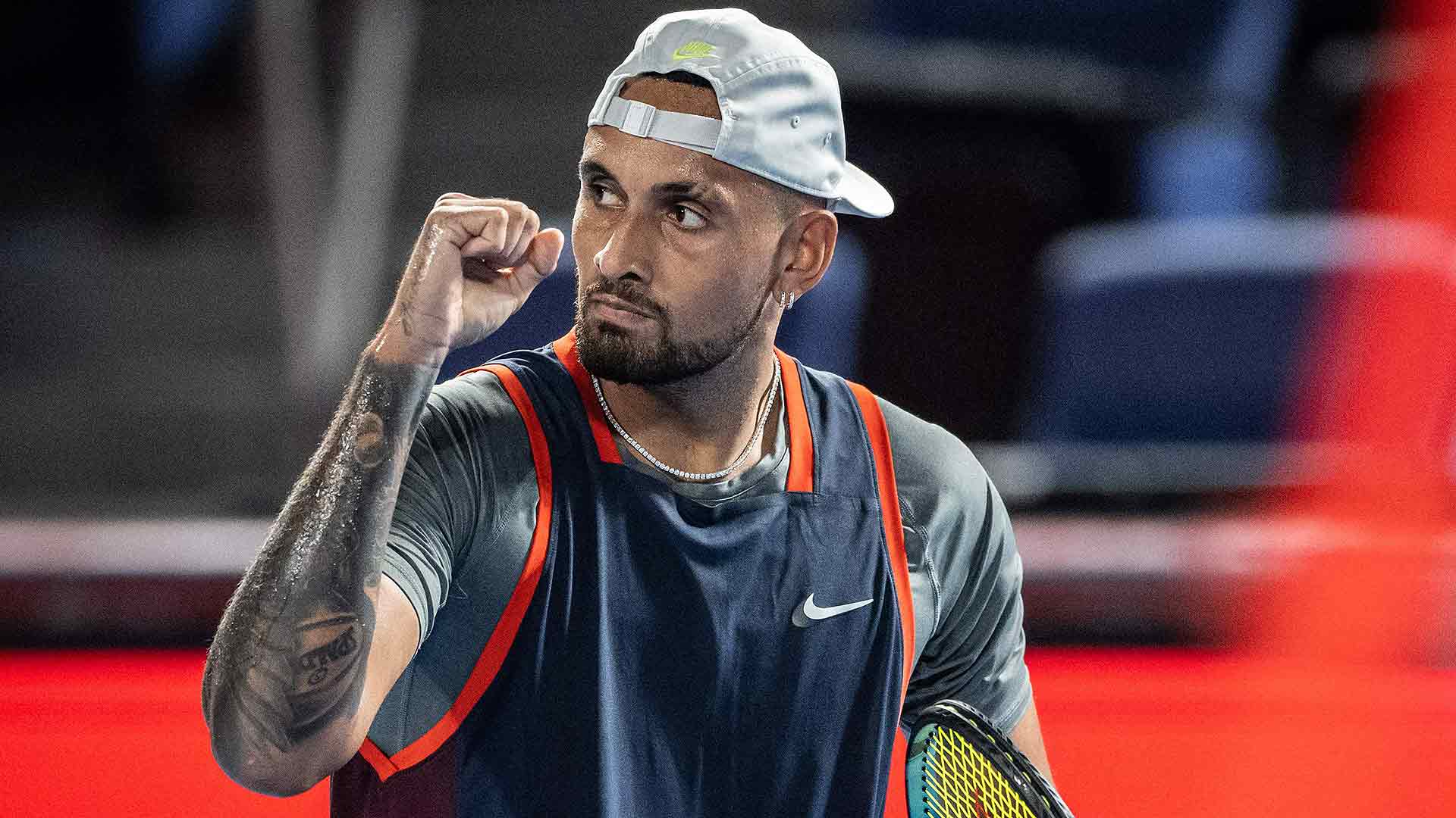 Nick Kyrgios earns his 36th tour-level win of the season on Tuesday in Tokyo.