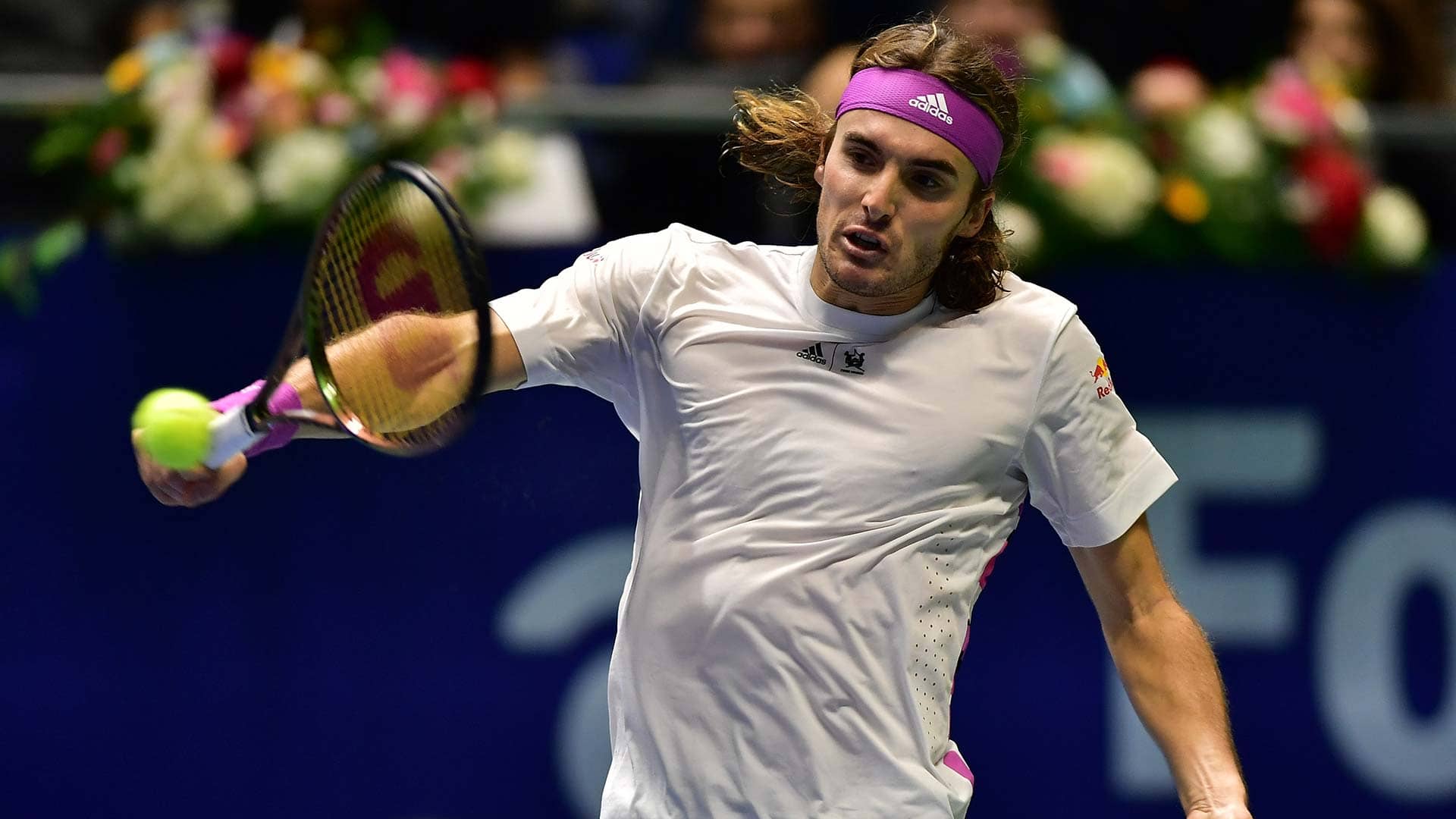 Stefanos Tsitsipas will face Novak Djokovic in the Astana Open final on Sunday.