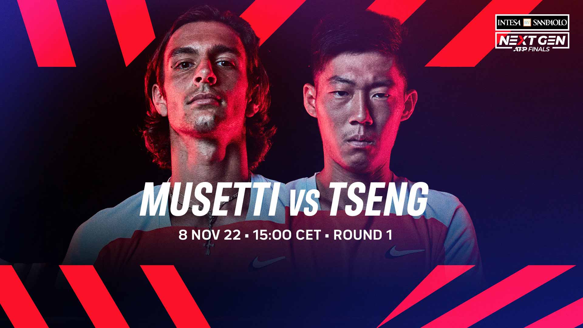 Lorenzo Musetti y Chun-Hsin Tseng se enfrentarán el martes en Milán.
