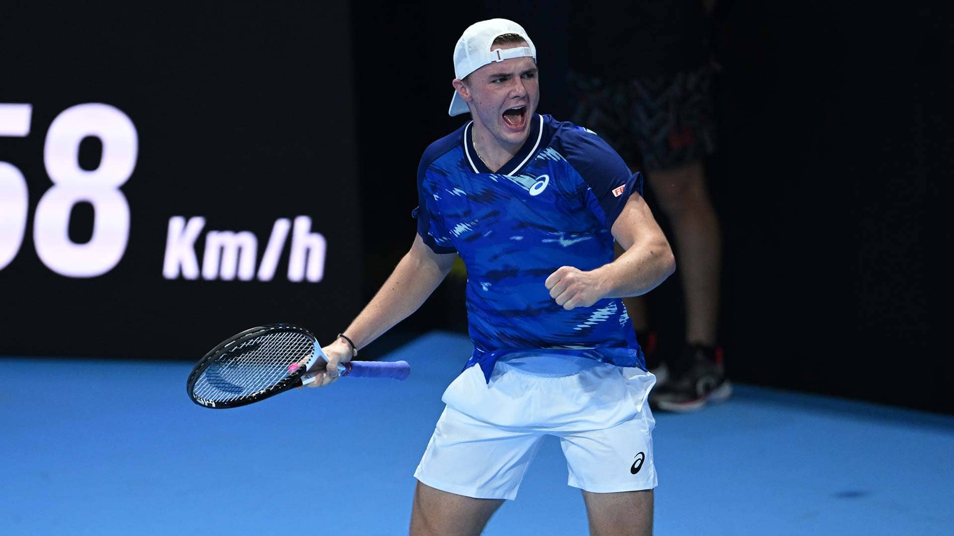 Dominic Stricker in action on Wednesday in Milan.