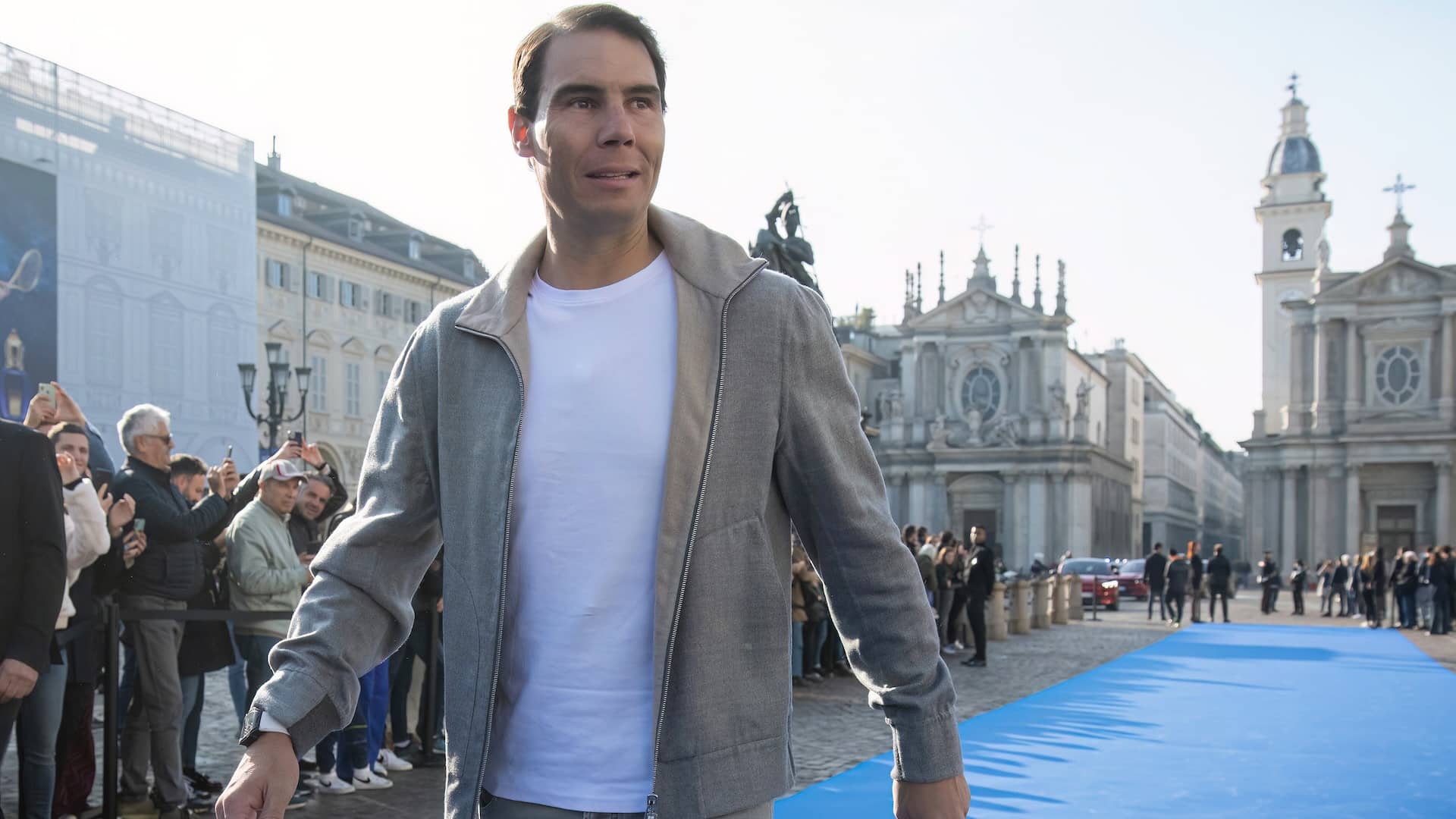 Rafael Nadal, este viernes en Turín.