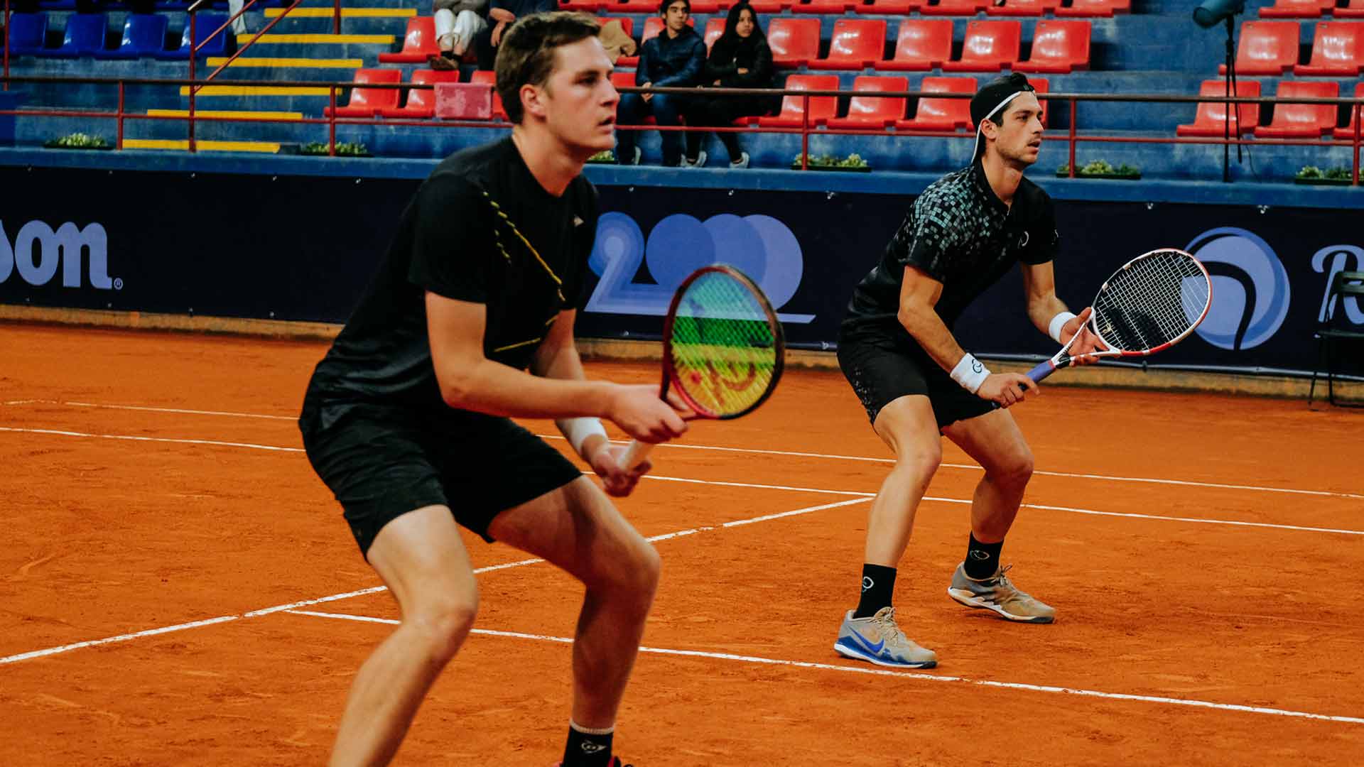 Henry Patten (left) and Julian Cash in action in Maia, Portugal.
