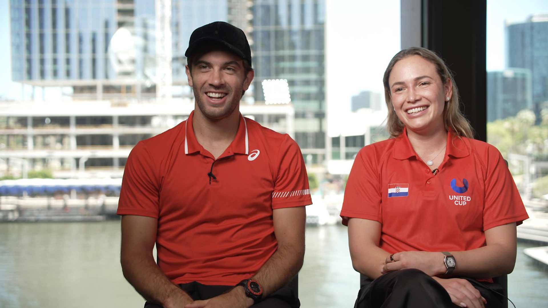Borna Coric and Donna Vekic are competing for Team Croatia this week in Perth.