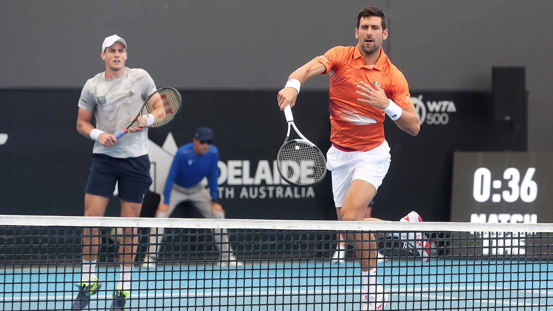 Vasek Pospisil and Novak Djokovic fall to Tomislav Brkic and Gonzalo Escobar in a Match Tie-break on Monday in Adelaide.
