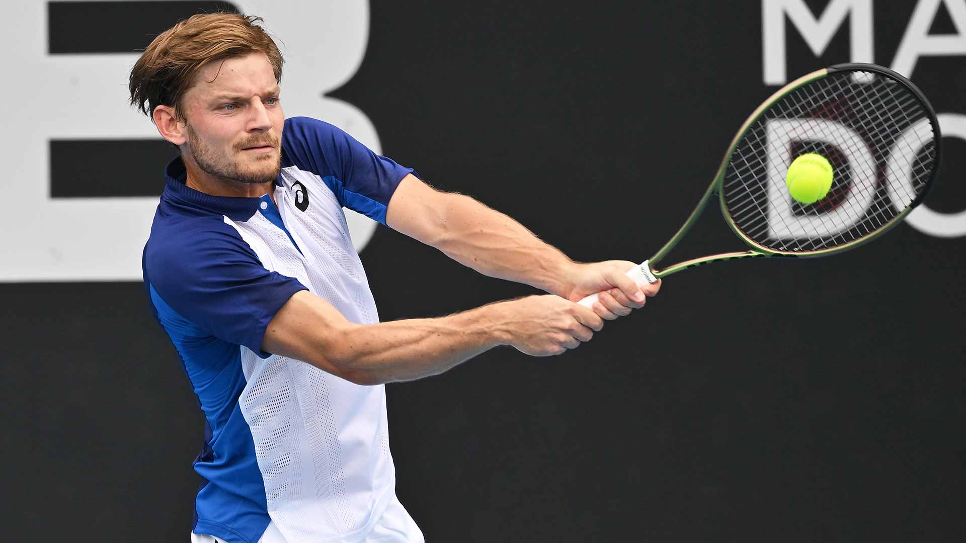 David Goffin defeats Alexander Bublik on Monday in Auckland.