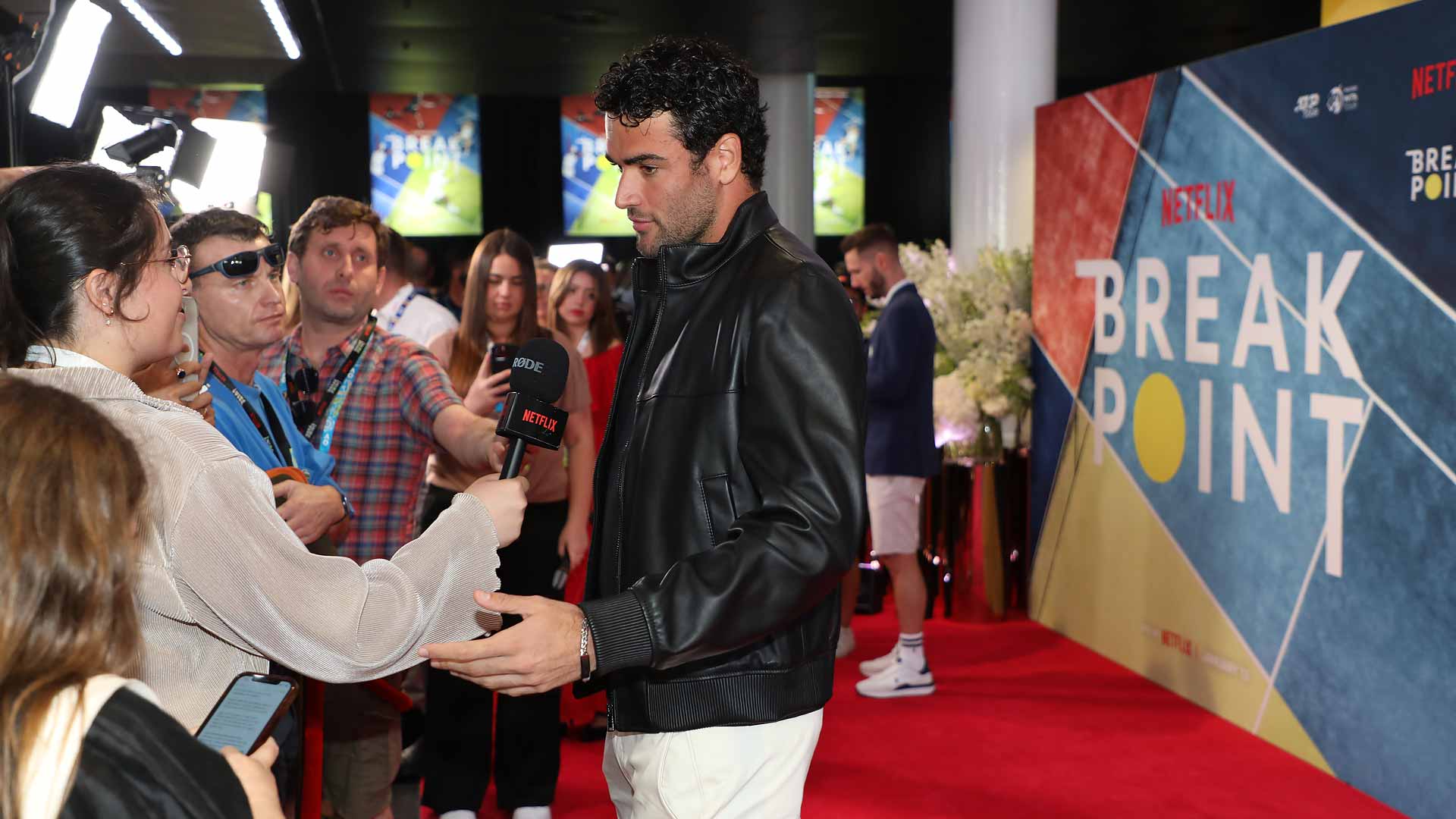 Matteo Berrettini attends the Break Point launch on Thursday in Melbourne.