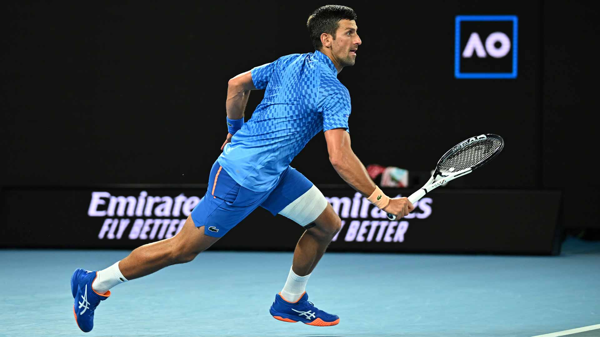 Novak Djokovic in action at the 2023 Australian Open.