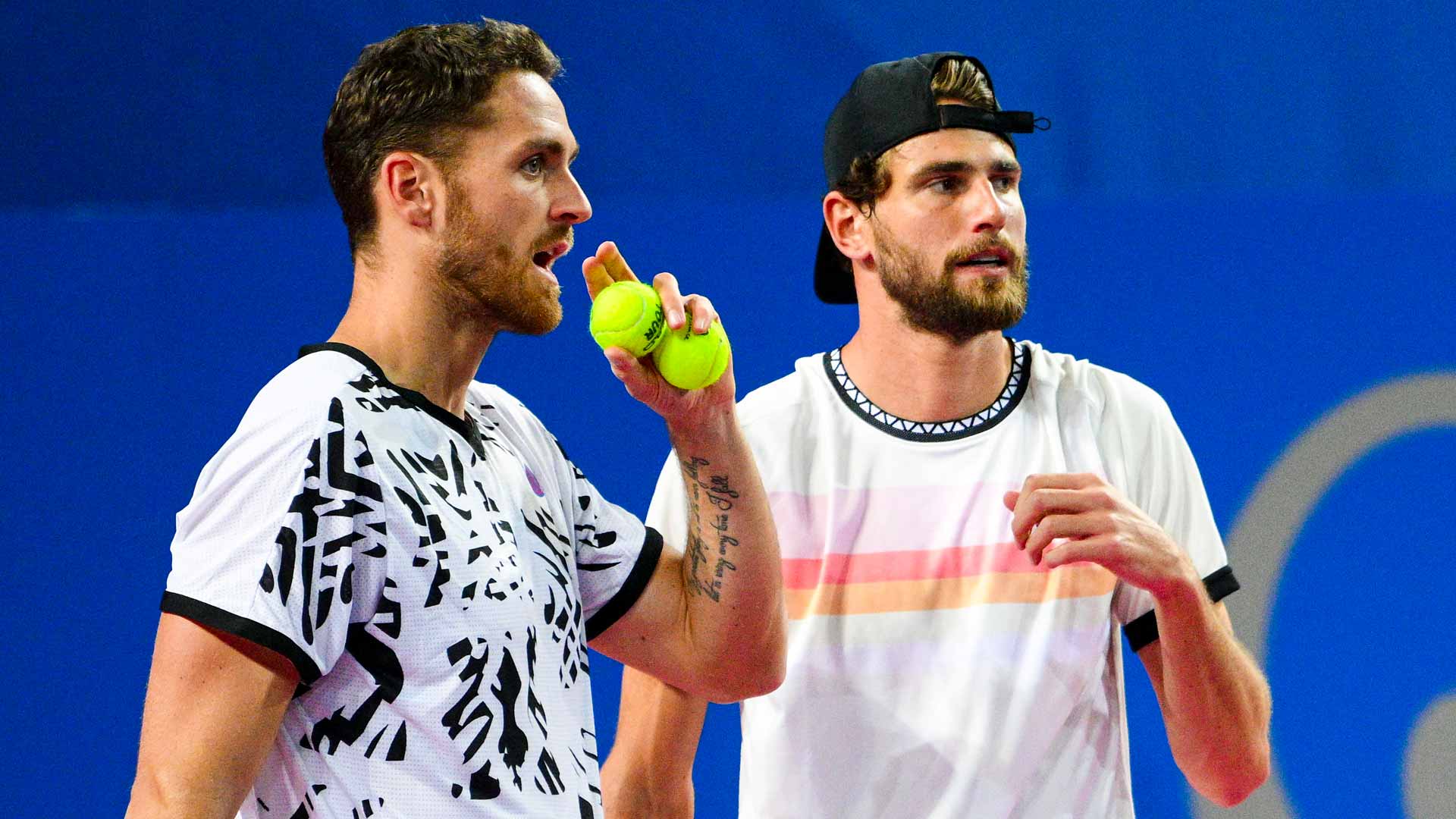 Albano Olivetti and Maxime Cressy save the only break point against them in the Montpellier semi-finals.