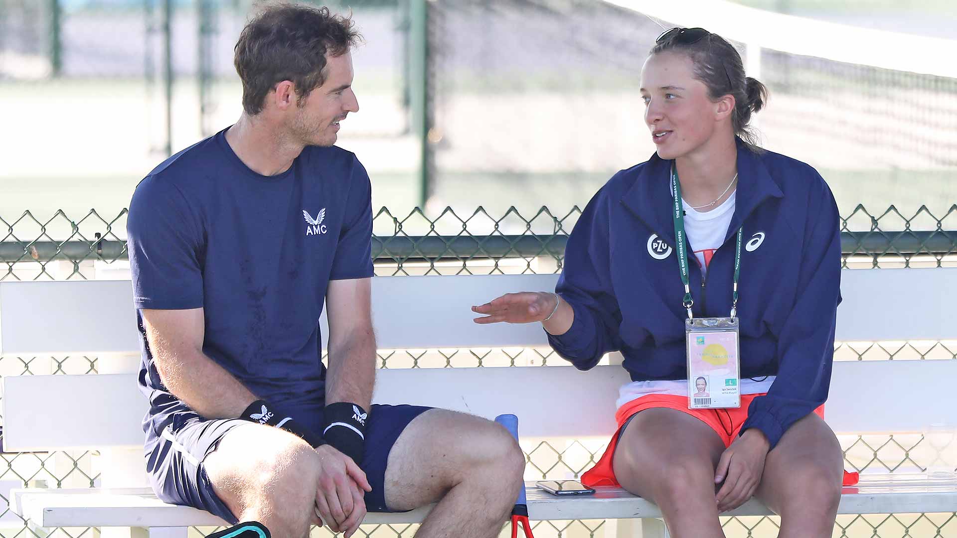 <a href='https://www.atptour.com/es/players/andy-murray/mc10/overview'>Andy Murray</a> and Iga Swiatek