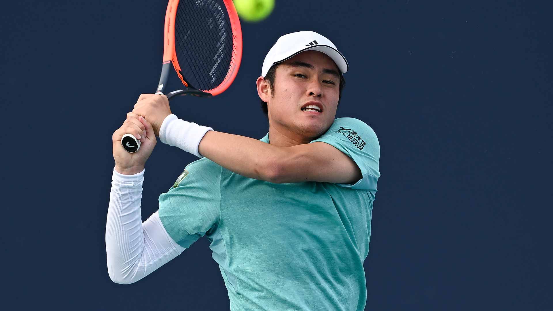 Wu Yibing earns four service breaks against Kyle Edmund on Wednesday in Miami.