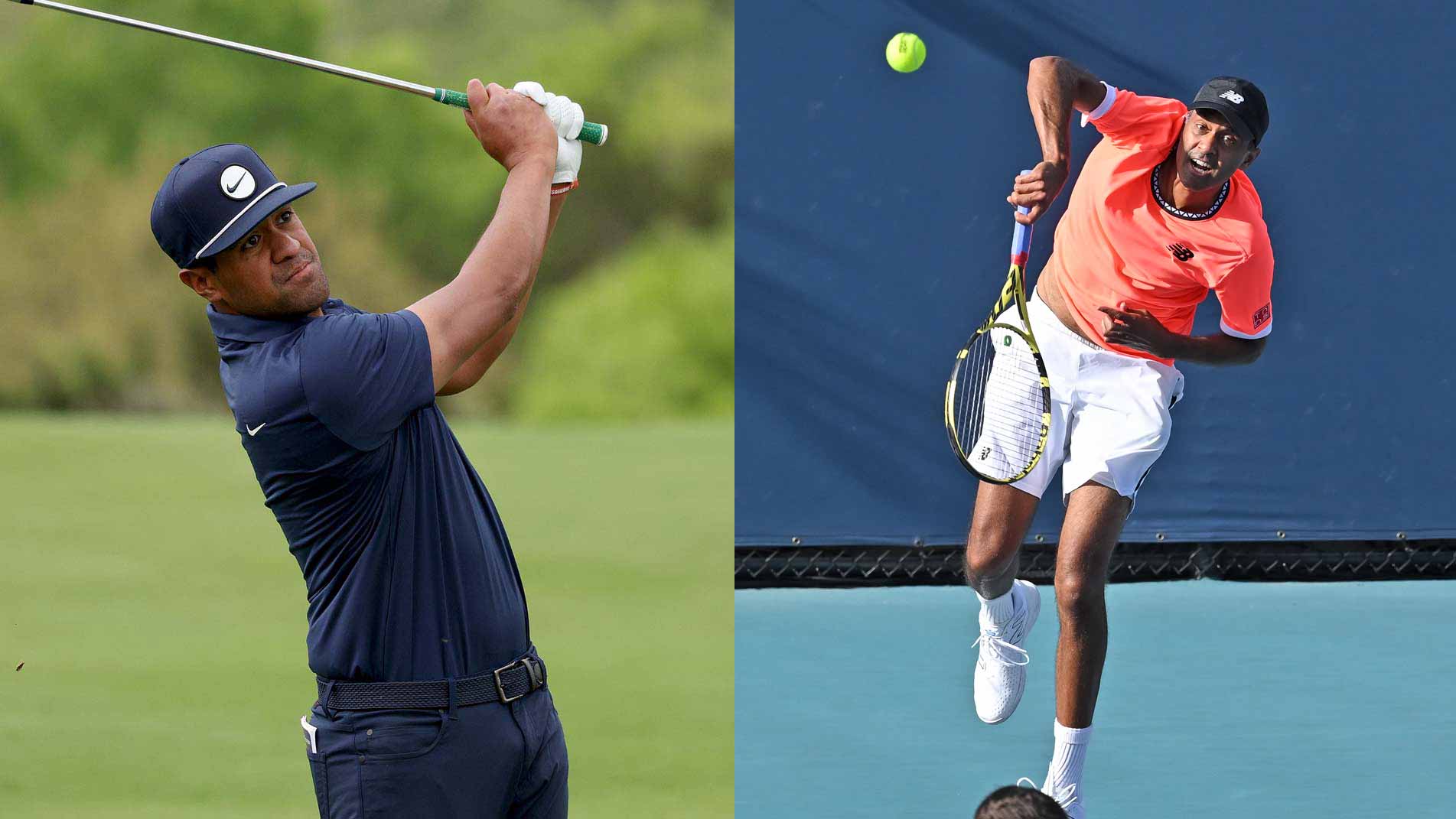 Lookalikes Tony Finau and Rajeev Ram are two of the best athletes in their respective sport.