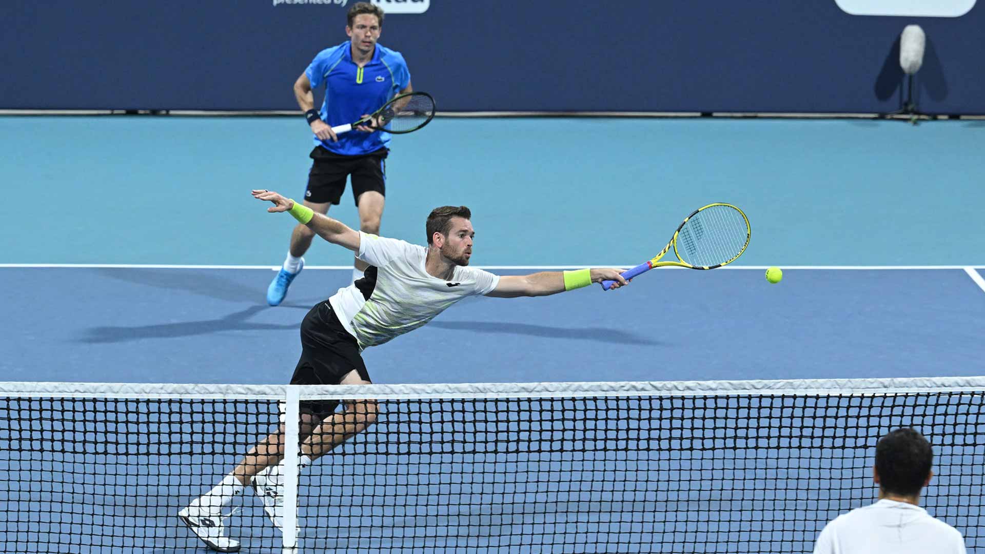 Austin Krajicek and Nicolas Mahut battle past Nikola Mektic and Mate Pavic in a Match Tie-break Friday evening.