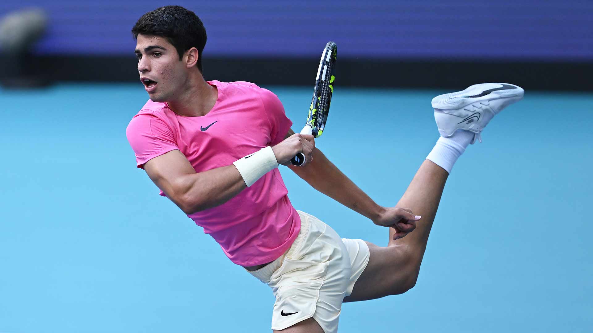 Carlos Alcaraz is looking to successfully defend his first ATP Masters 1000 title in Miami this week.