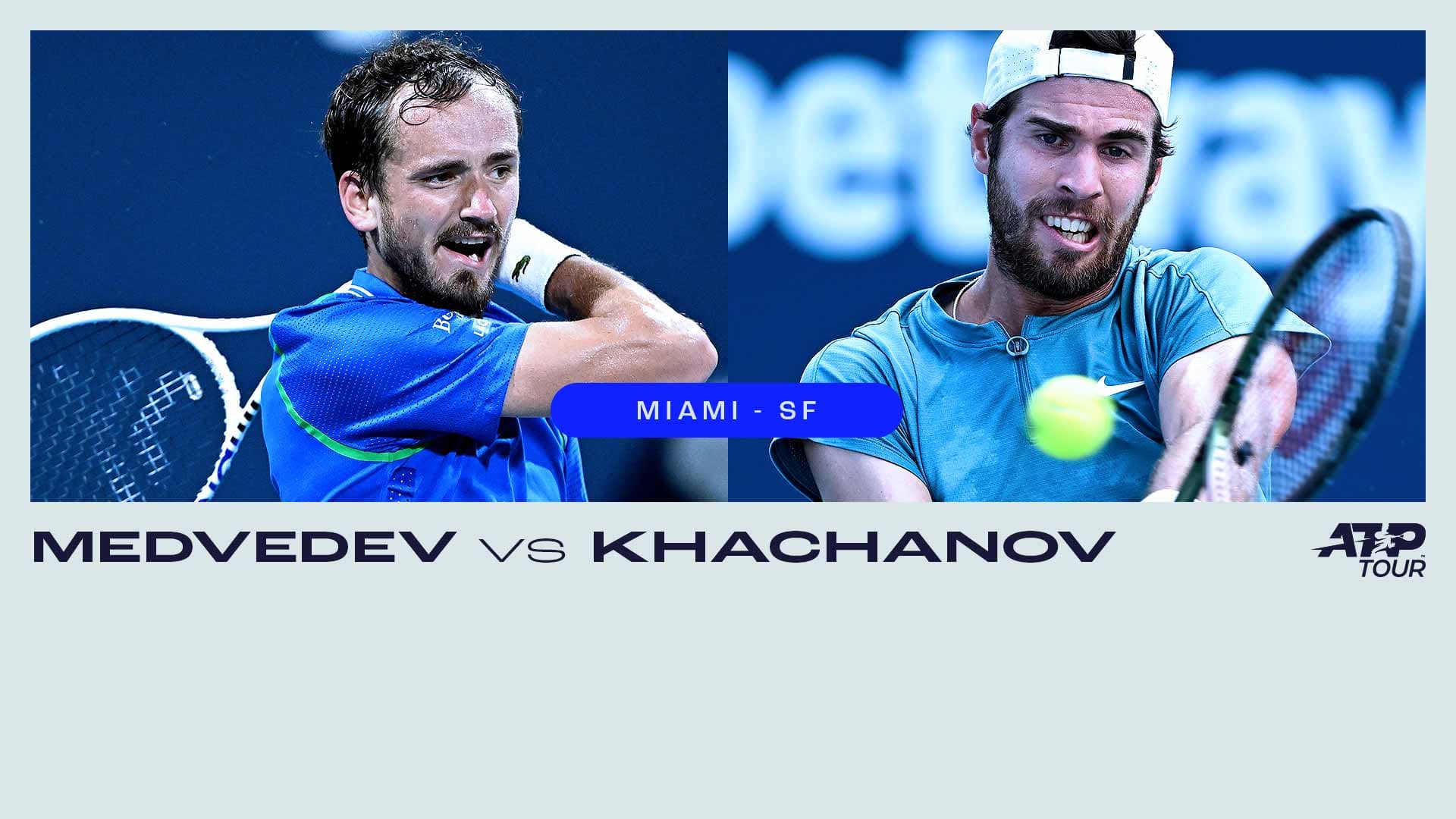 Daniil Medvedev takes a 3-1 ATP Head2Head series lead against Karen Khachanov into their Friday semi-final.