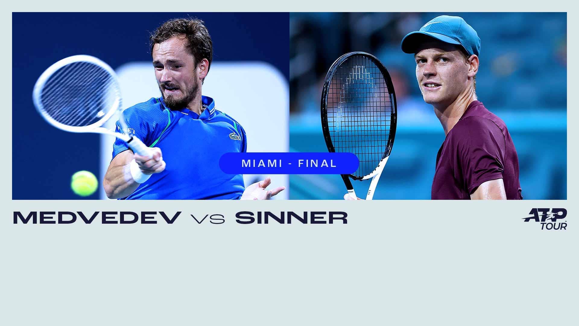 Daniil Medvedev holds a 5-0 ATP Head2Head advantage over Jannik Sinner entering the Miami final.