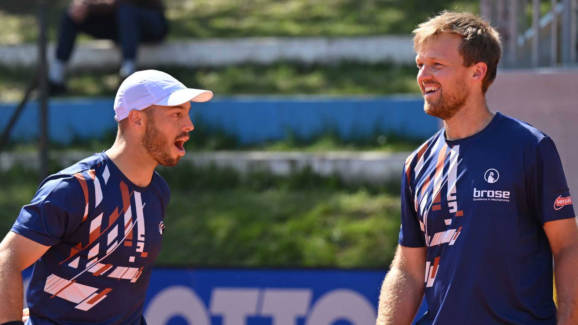 Time Puetz and Kevin Krawietz score their second straight-sets win this week in Munich.