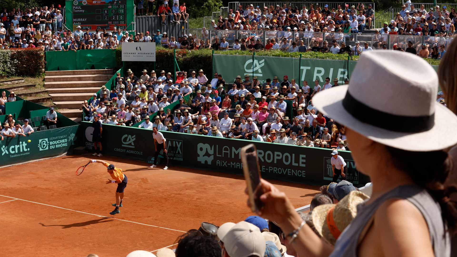 Sunday's final between Andy Murray and Tommy Paul filled the stands in Aix-en-Provence.