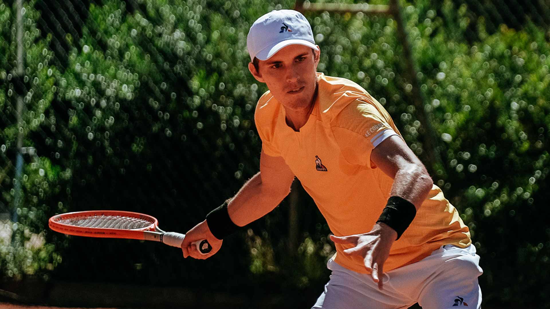 Zsombor Piros in action at the Oeiras Open 3 in Portugal.
